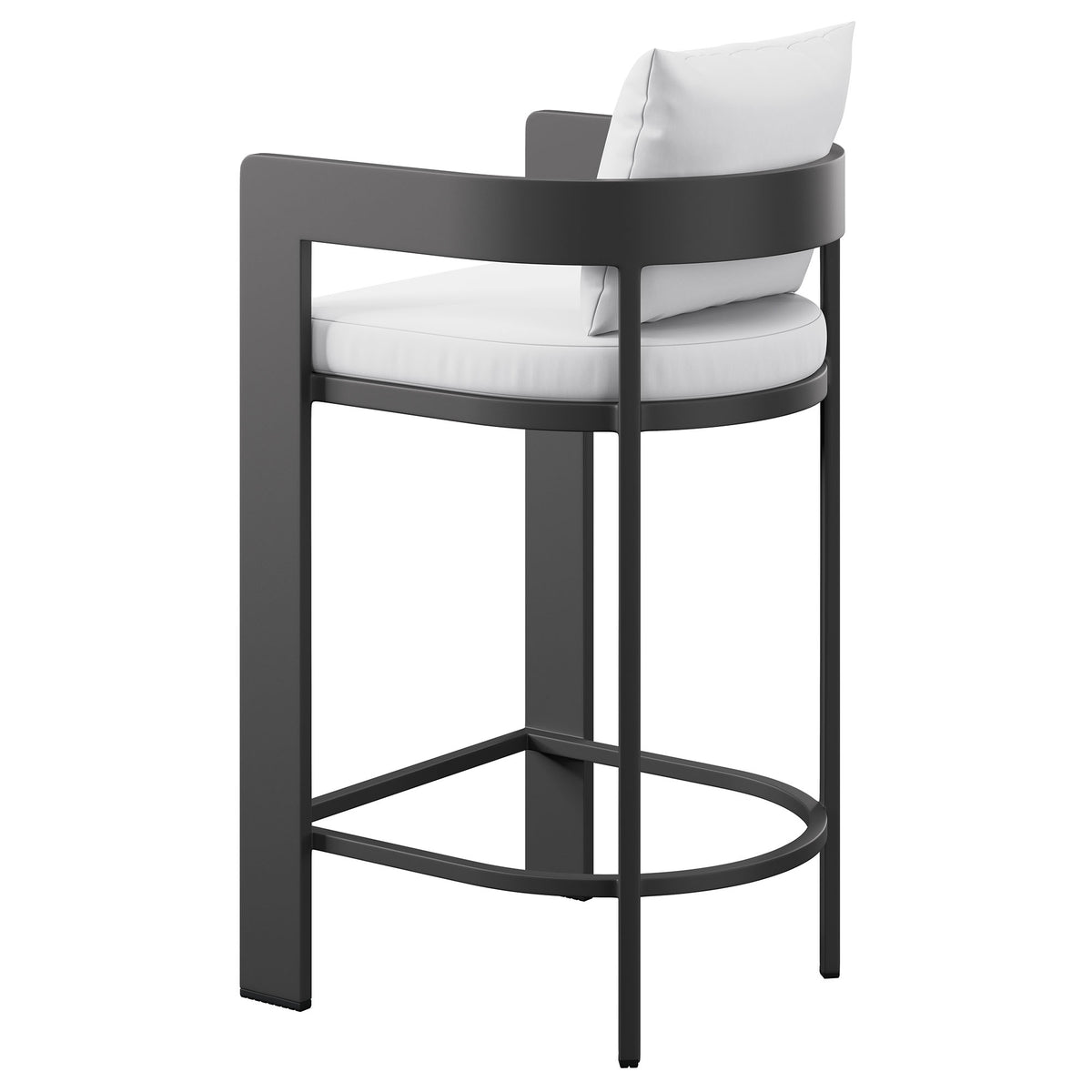 Tahoe Outdoor Patio Patio Aluminum Bar Chair, White