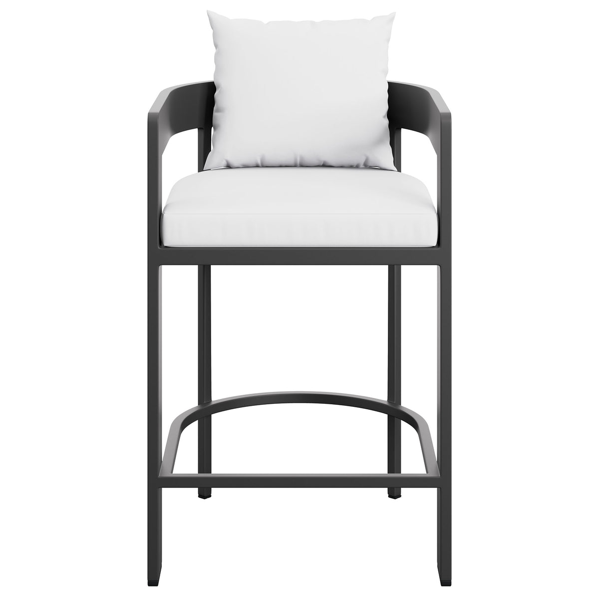 Tahoe Outdoor Patio Patio Aluminum Counter Stool, White