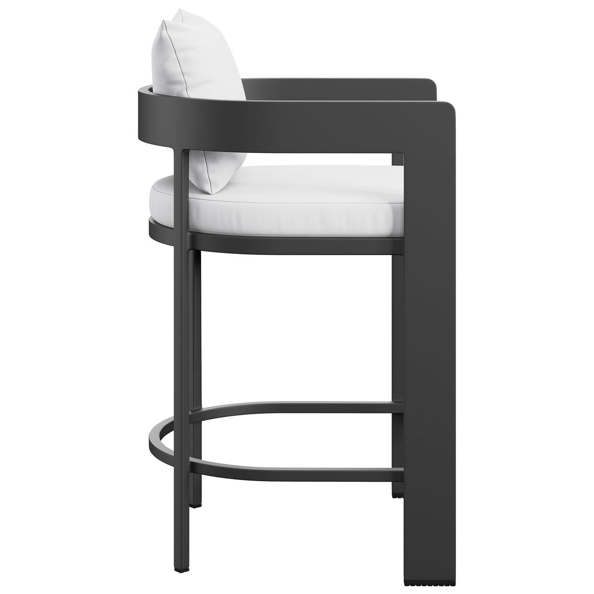 Tahoe Outdoor Patio Patio Aluminum Counter Stool, White
