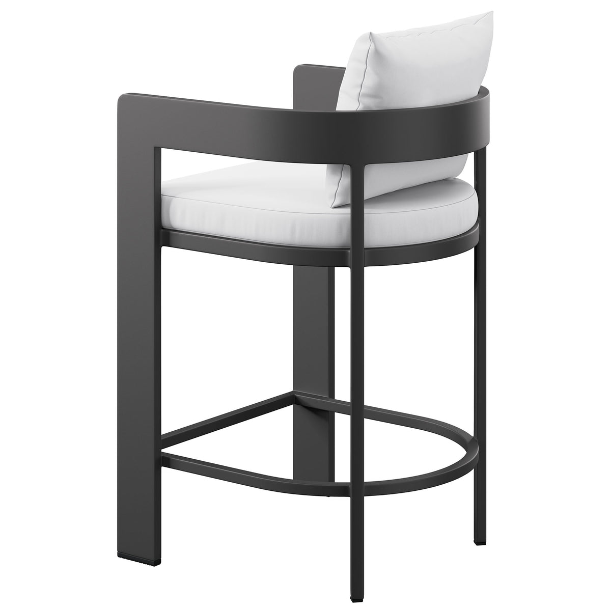 Tahoe Outdoor Patio Patio Aluminum Counter Stool, White