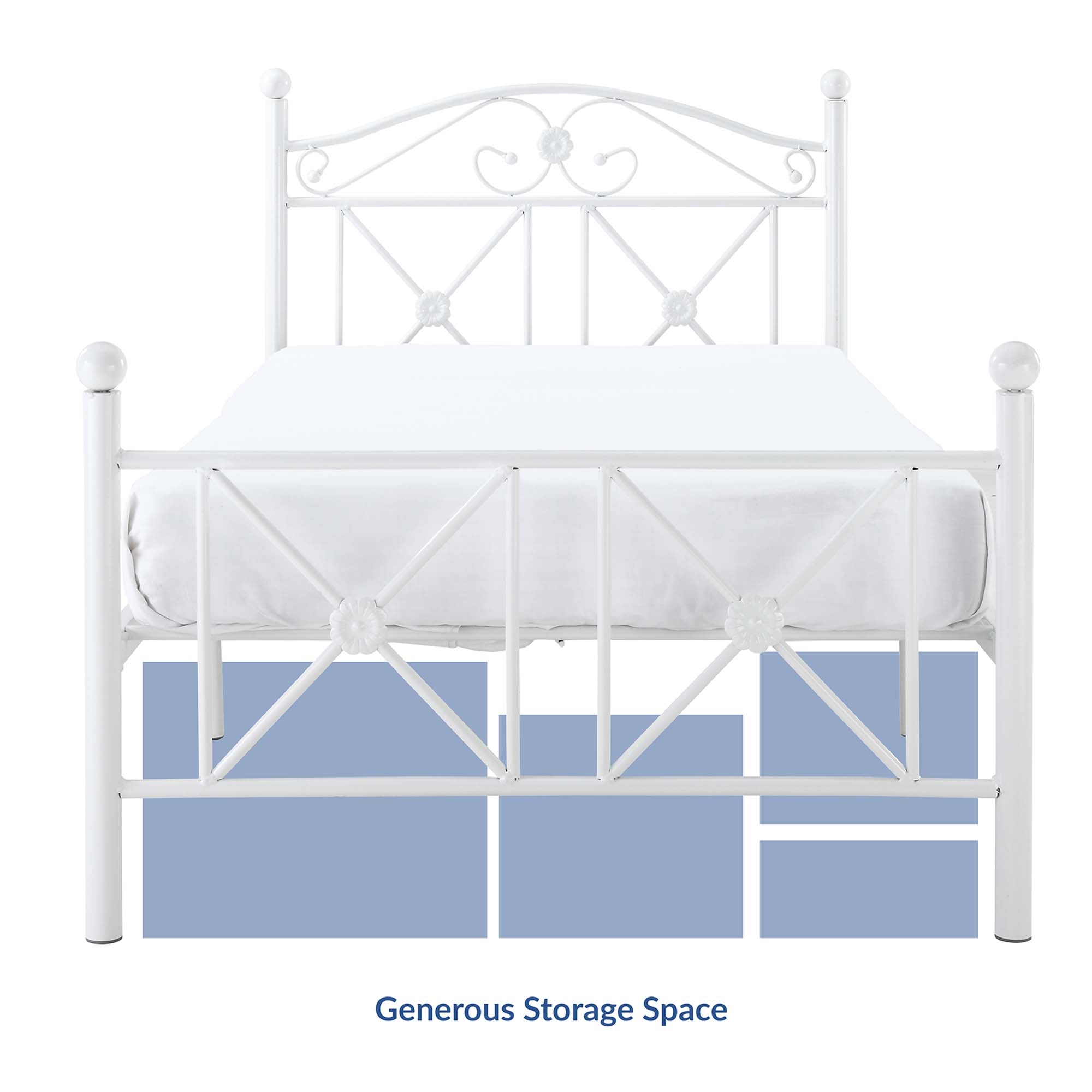 Cottage White Twin Bed