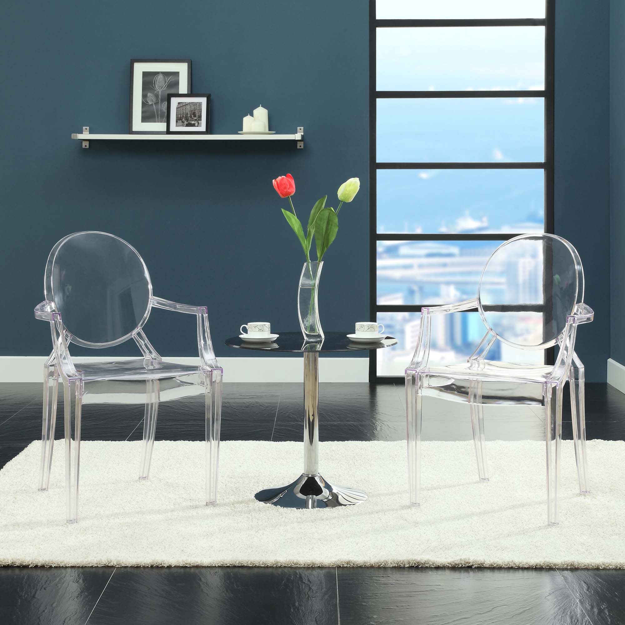 Casper Dining Armchairs Set of 2, Clear