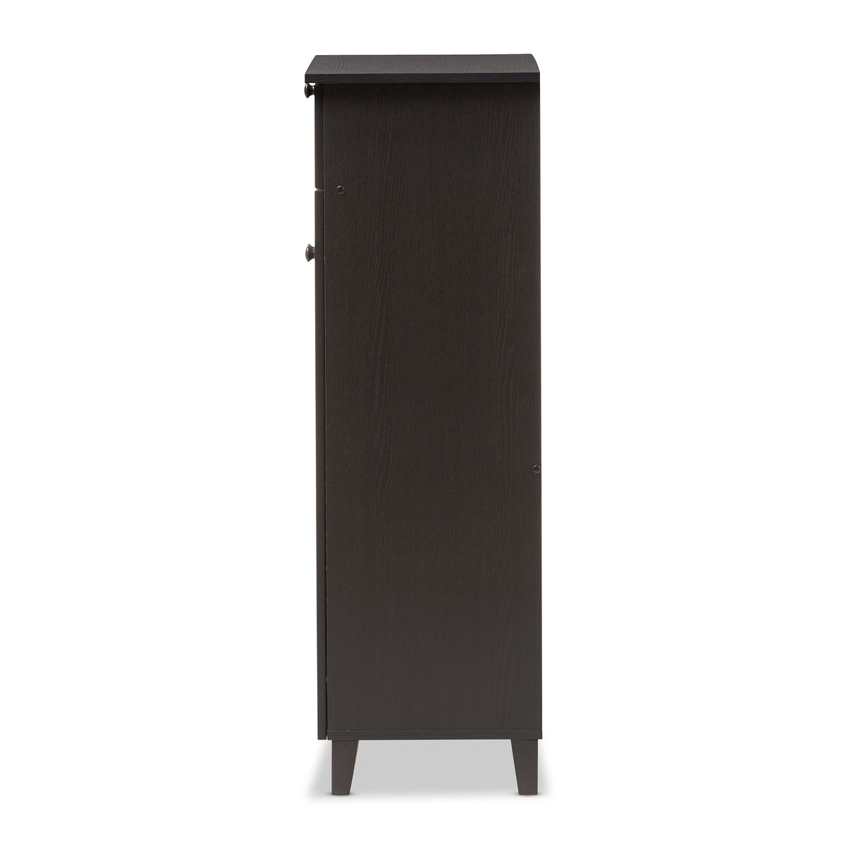 Coolidge Modern and Contemporary Espresso Finished 5-Shelf Wood Shoe Storage Cabinet with Drawer