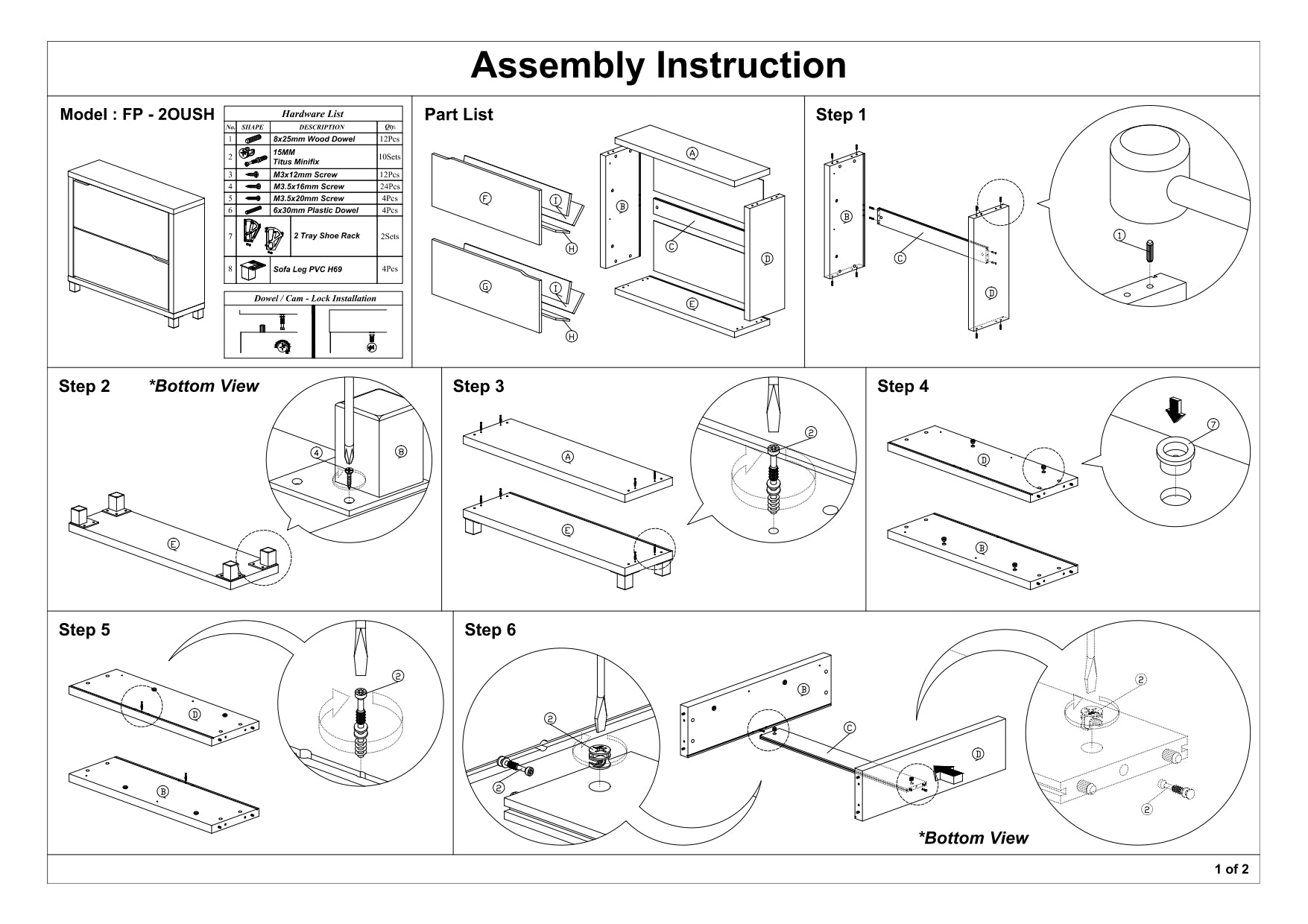 Baxton Studio Simms White Modern Shoe Cabinet