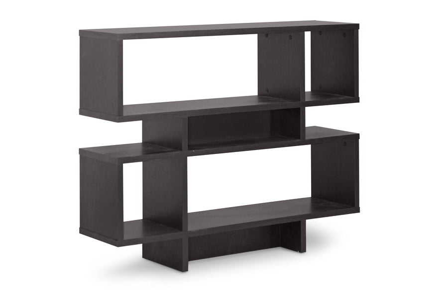 Cassidy 4-Level Dark Brown Modern Bookshelf