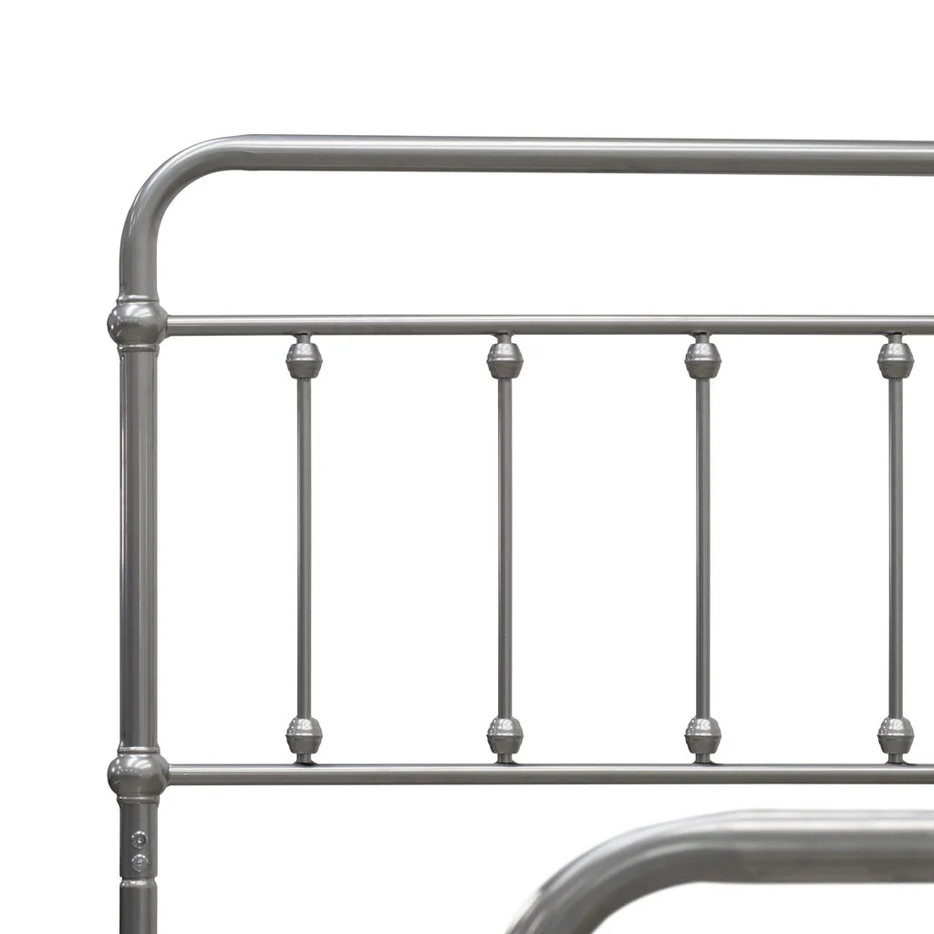 Garland Full Bed Frame with 6 Metal Legs - Magnificent Bed Frame in Powder Coating Silver Color