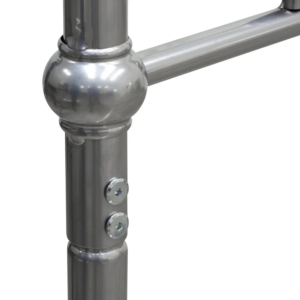 Asus Garland Twin Silver Metal Bed Frame Powder-Coated with 6 Legs