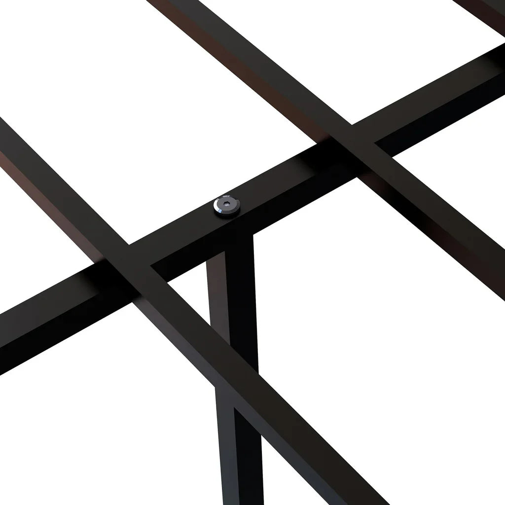 Canopy Glendale Queen Black Metal Canopy Bed – Modern Headboard & Footboard