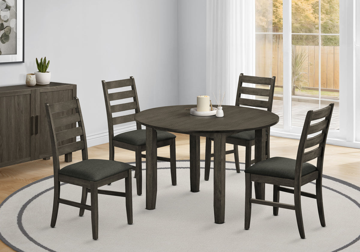 Tanisha - Dining Table 48" Round Veneer Top Dining Room Kitchen Grey