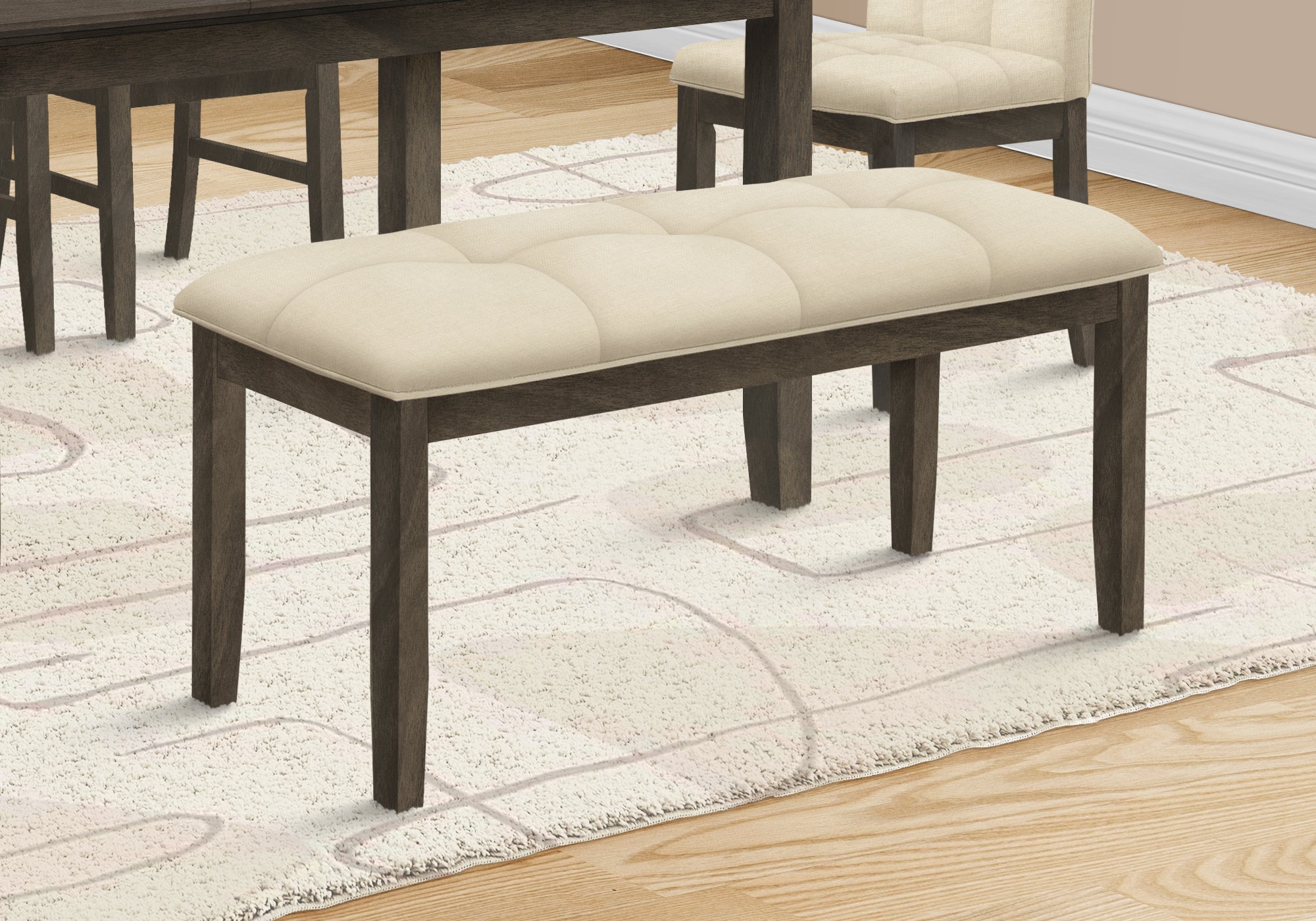 Wayne - Bench 44" Rectangular Dining Room Entryway Kitchen Hallway Upholstered Wood