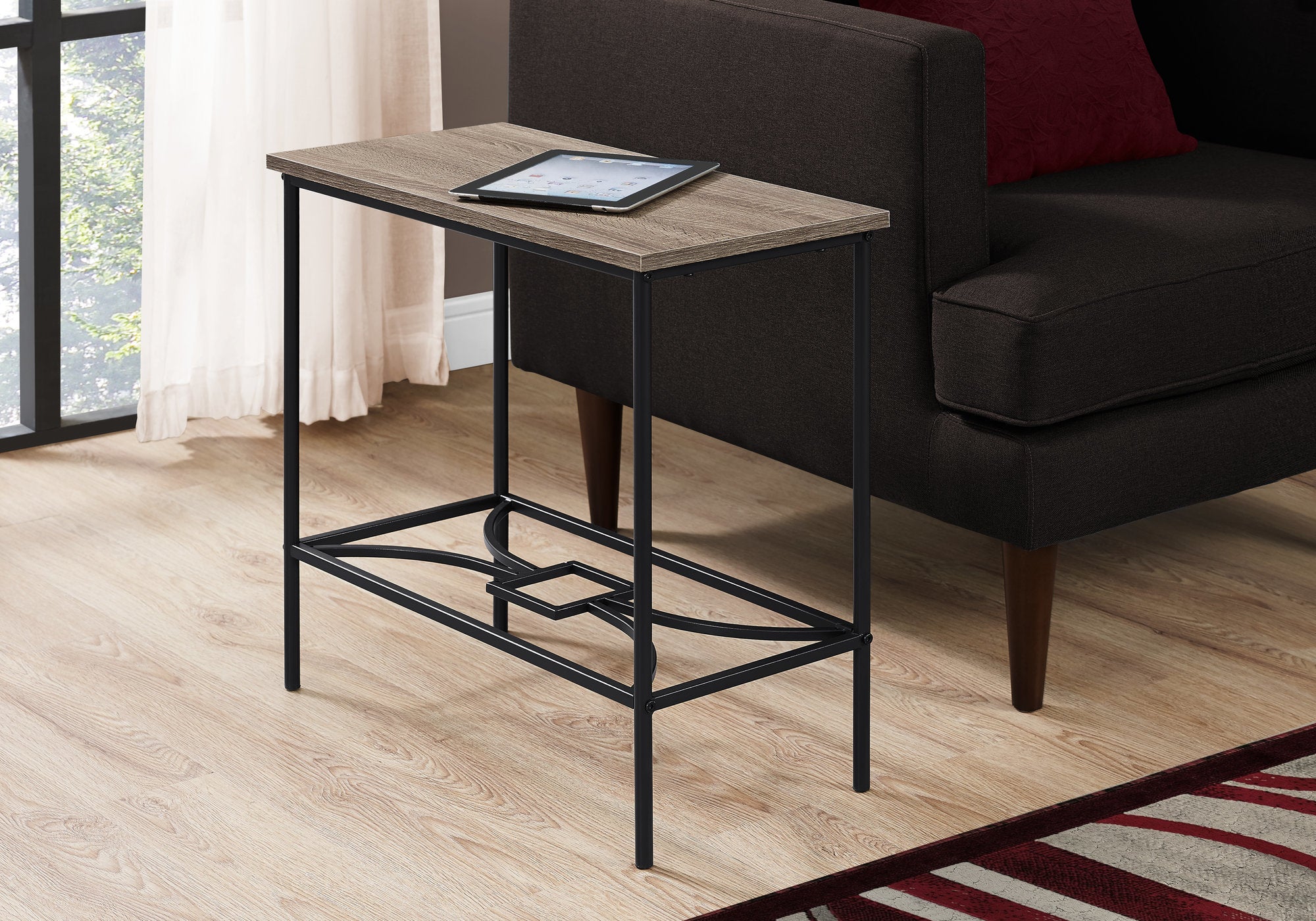 Fabrizio - Accent Table Side End Narrow Small 2 Tier Living Room