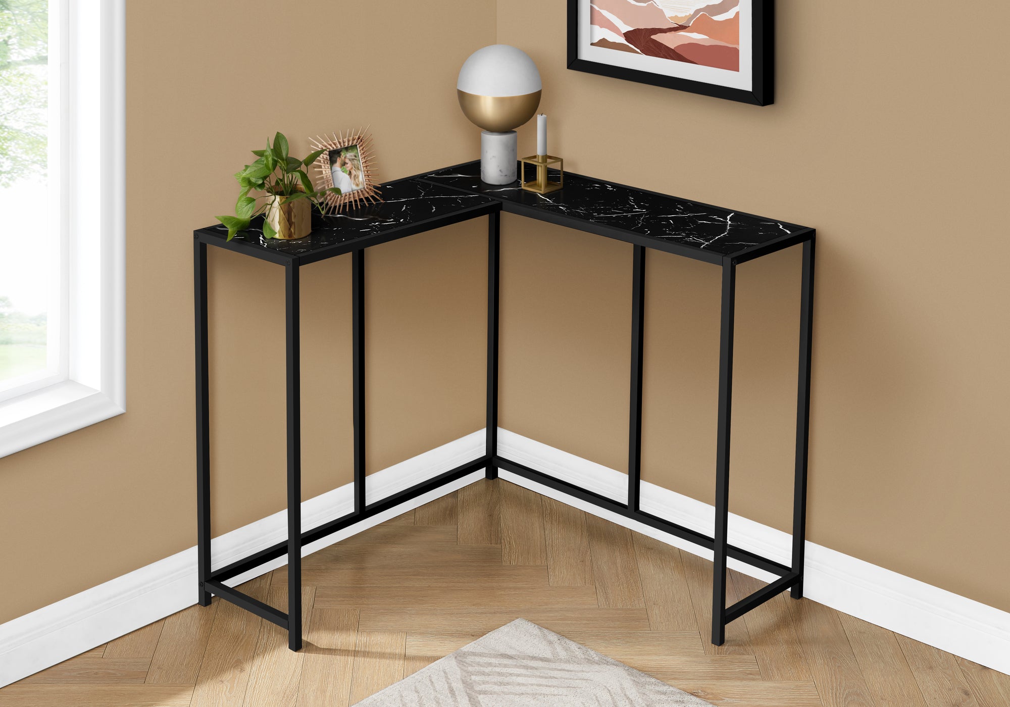 Fred - Accent Table Console Entryway Narrow Corner Living Room Bedroom Black