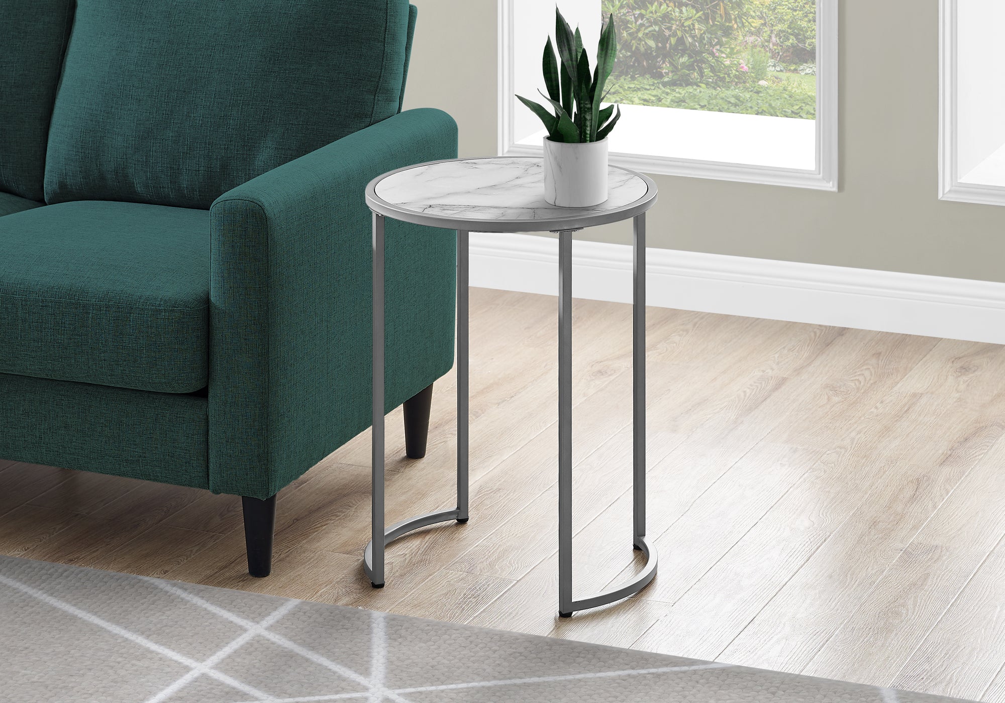 Boyet - Accent Table Side Round End Nightstand Lamp Living Room Bedroom