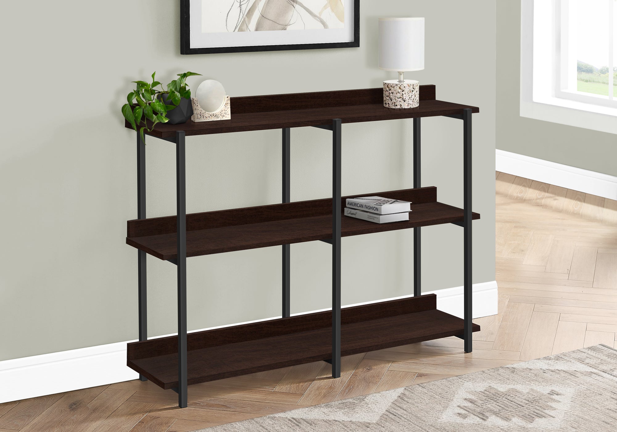 Grand - Accent Table Console Entryway Narrow Sofa Living Room Bedroom Brown