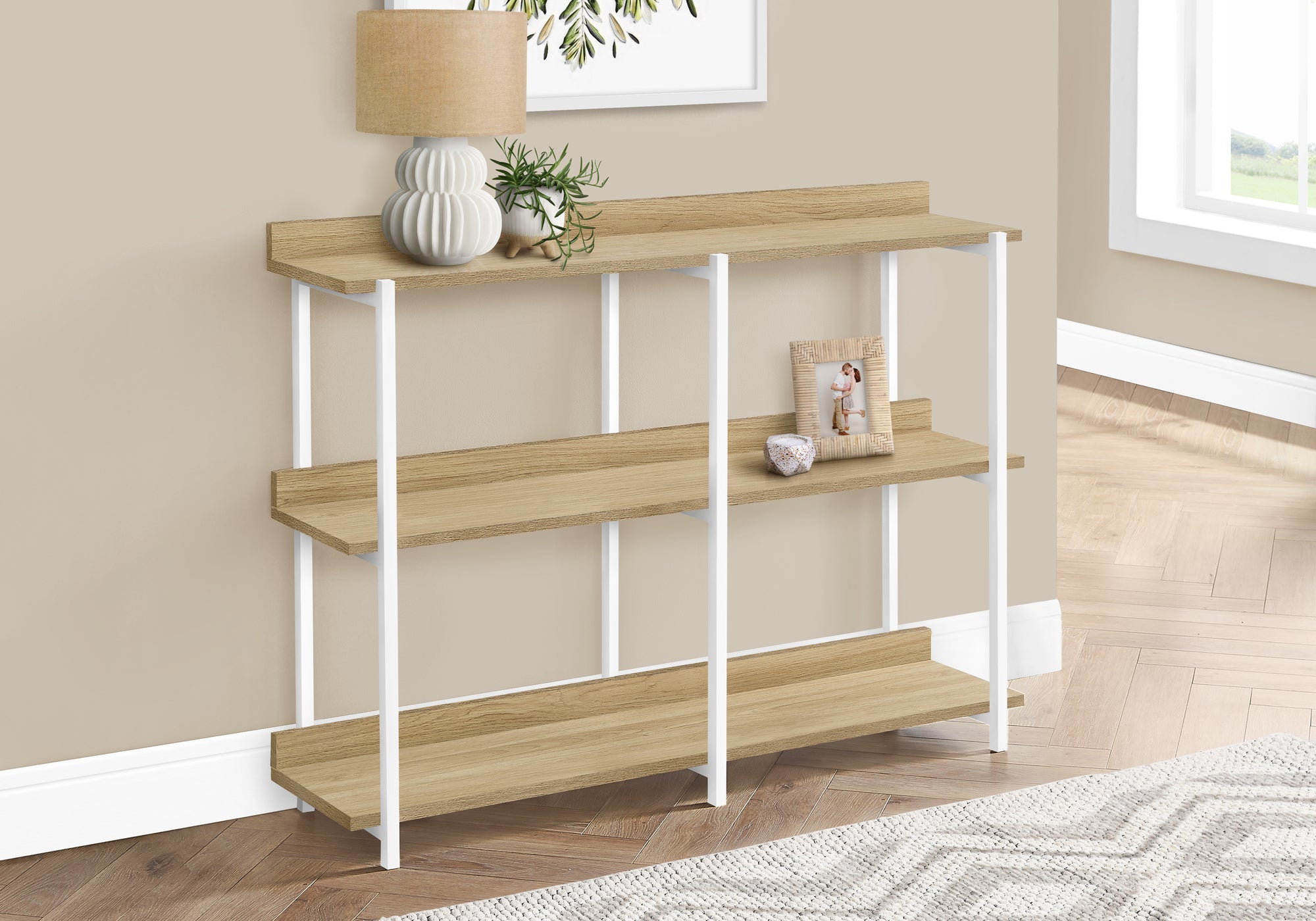Dempsey3 - Accent Table Console Entryway Narrow Sofa Living Room Bedroom Natural
