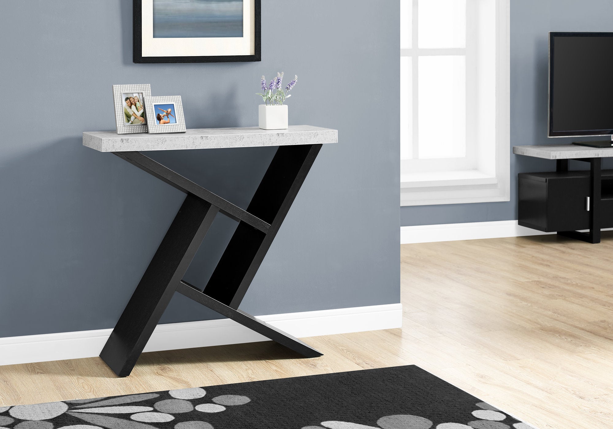 Rimma - Accent Table Console Entryway Narrow Sofa Living Room Bedroom Grey