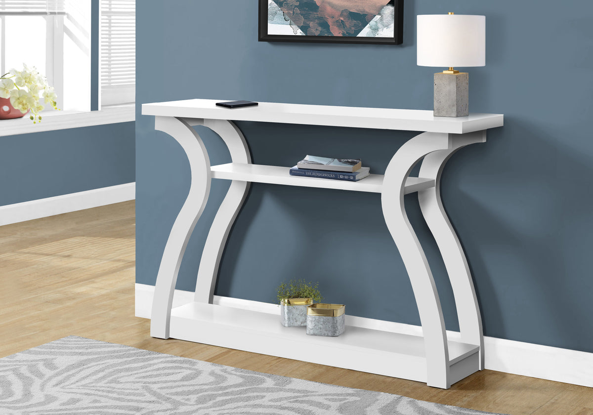 Aric - Accent Table Console Entryway Narrow Sofa Living Room Bedroom White