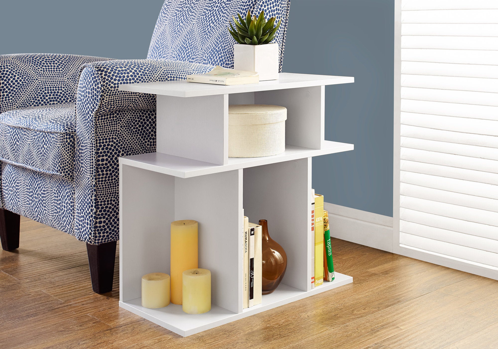 Millani - Accent Table Side End Nightstand Lamp Living Room Bedroom White