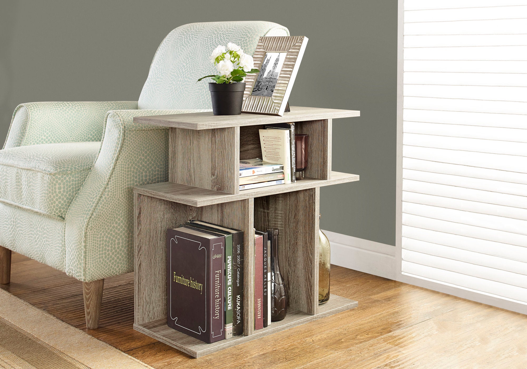 Ellastone - Accent Table Side End Nightstand Lamp Living Room Bedroom Brown