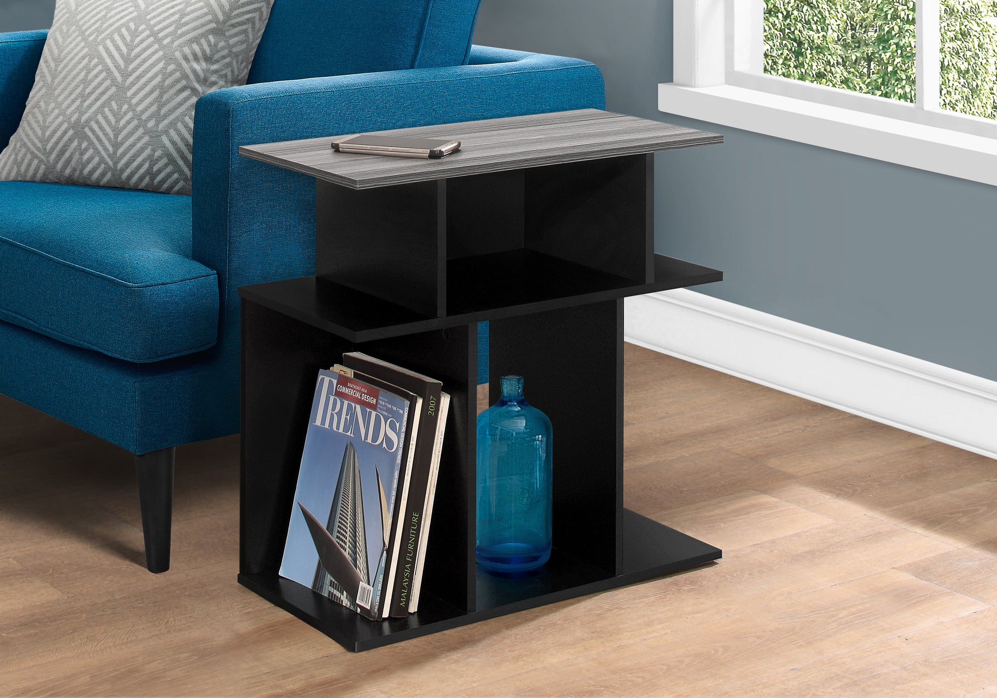 Gosford - Accent Table Side End Nightstand Lamp Living Room Bedroom Black