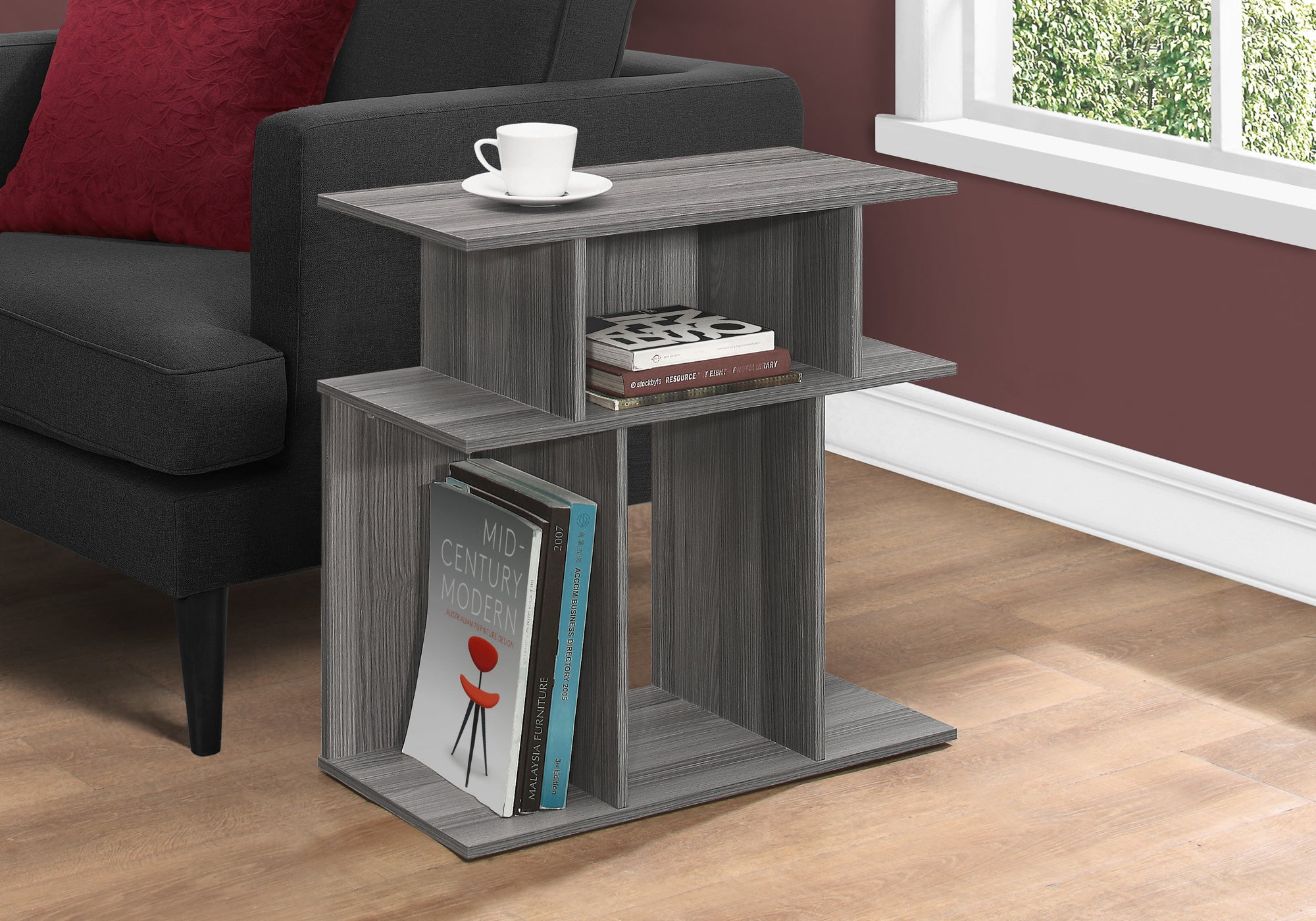 Thalassa - Accent Table Side End Nightstand Lamp Living Room Bedroom Grey