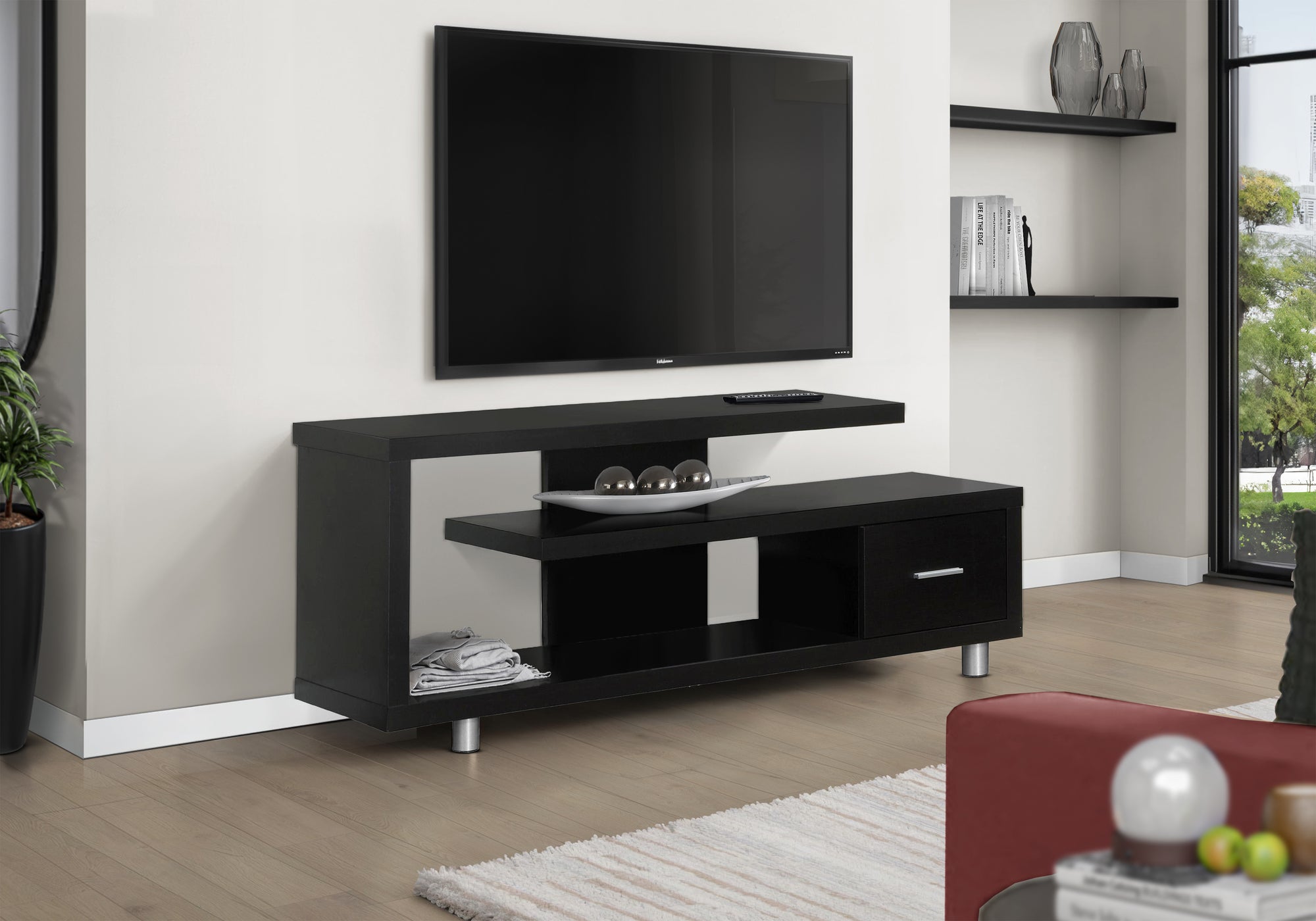 Glidden - Tv Stand 60 Inch Console Media Entertainment Center Storage Cabinet