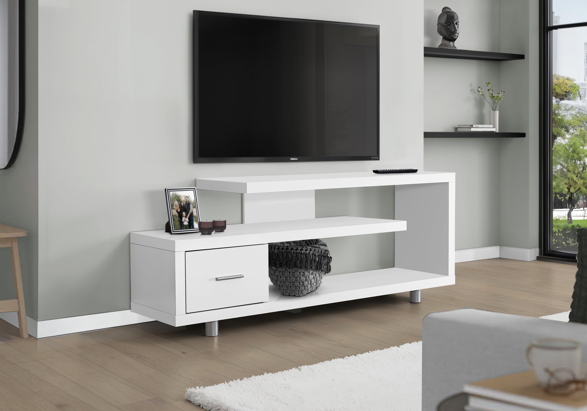 Palfrey - Tv Stand 60 Inch Console Media Entertainment Center Storage Cabinet