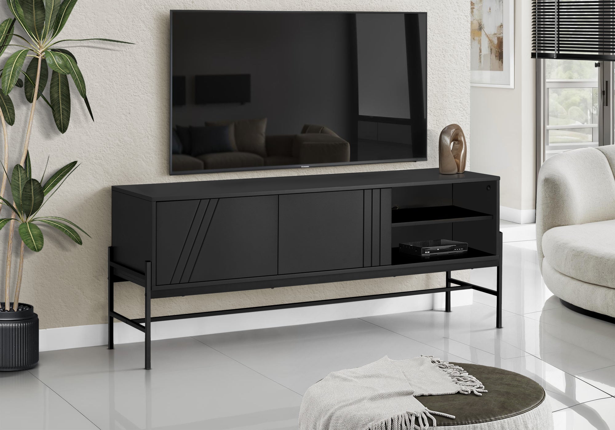 Napoleon - Tv Stand 60 Inch Console Media Entertainment Center Storage Cabinet