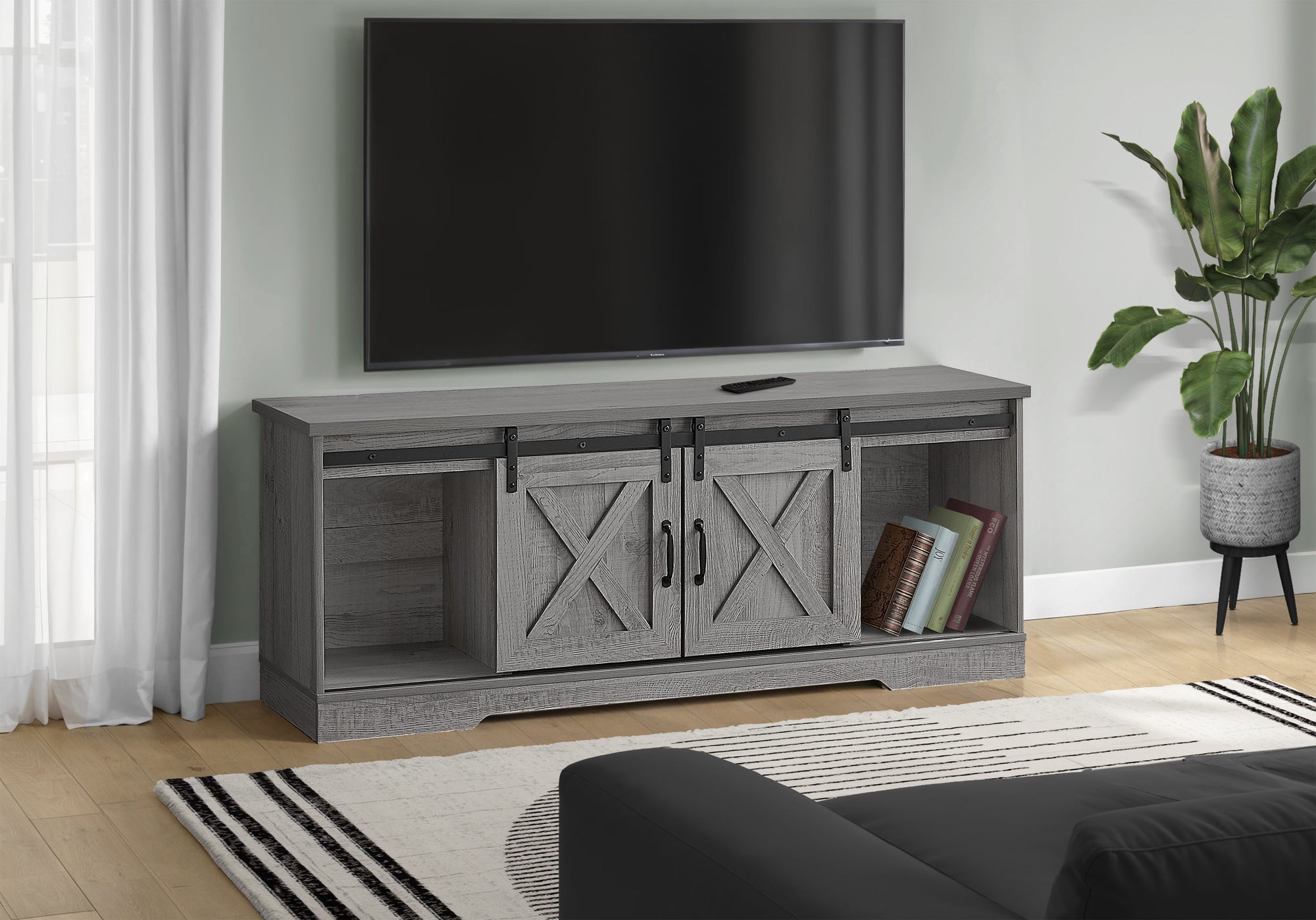 Pocillo - Tv Stand 60 Inch Console Media Entertainment Center Storage Cabinet