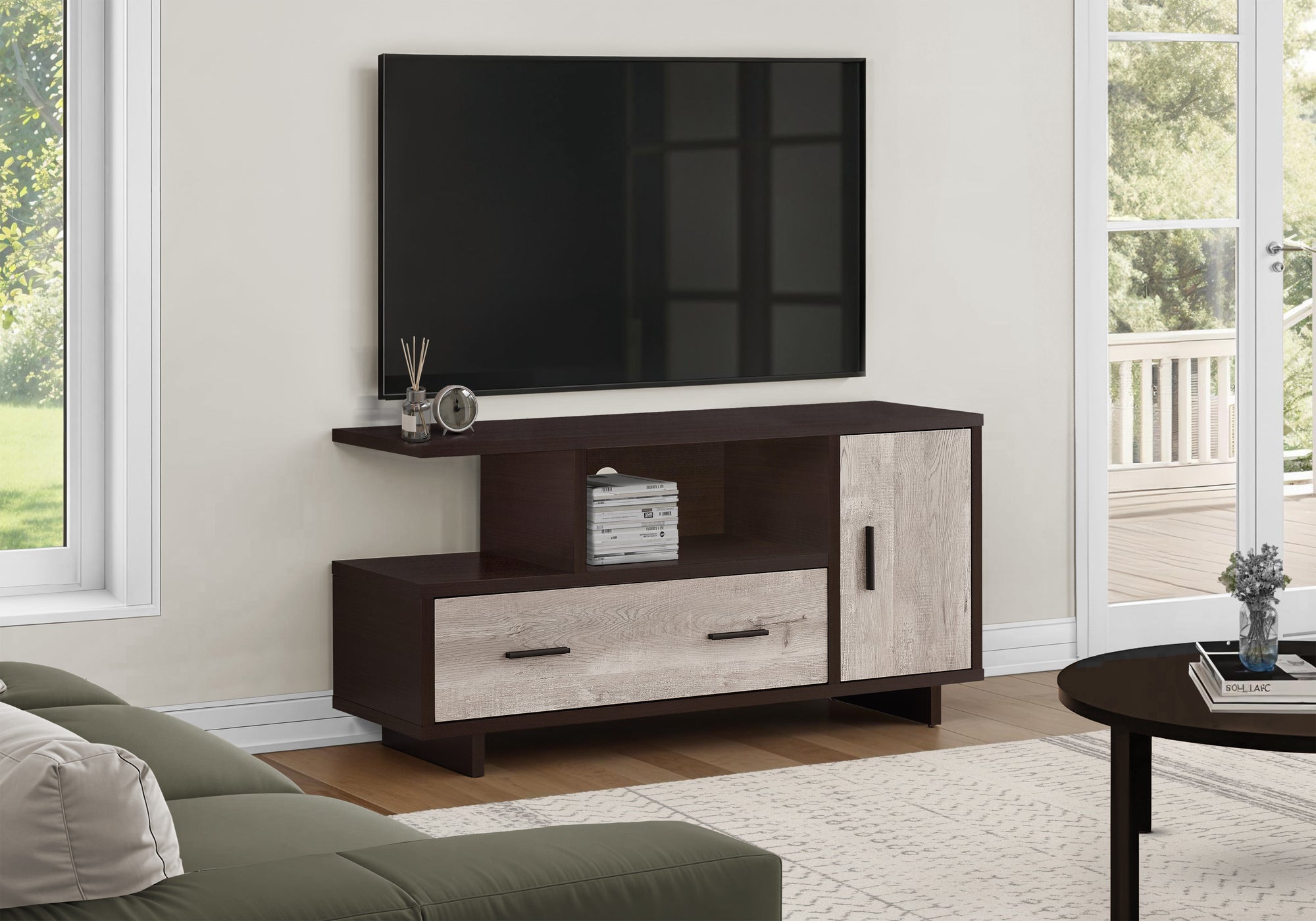 Warwick - Tv Stand 48 Inch Console Media Entertainment Center Storage Cabinet