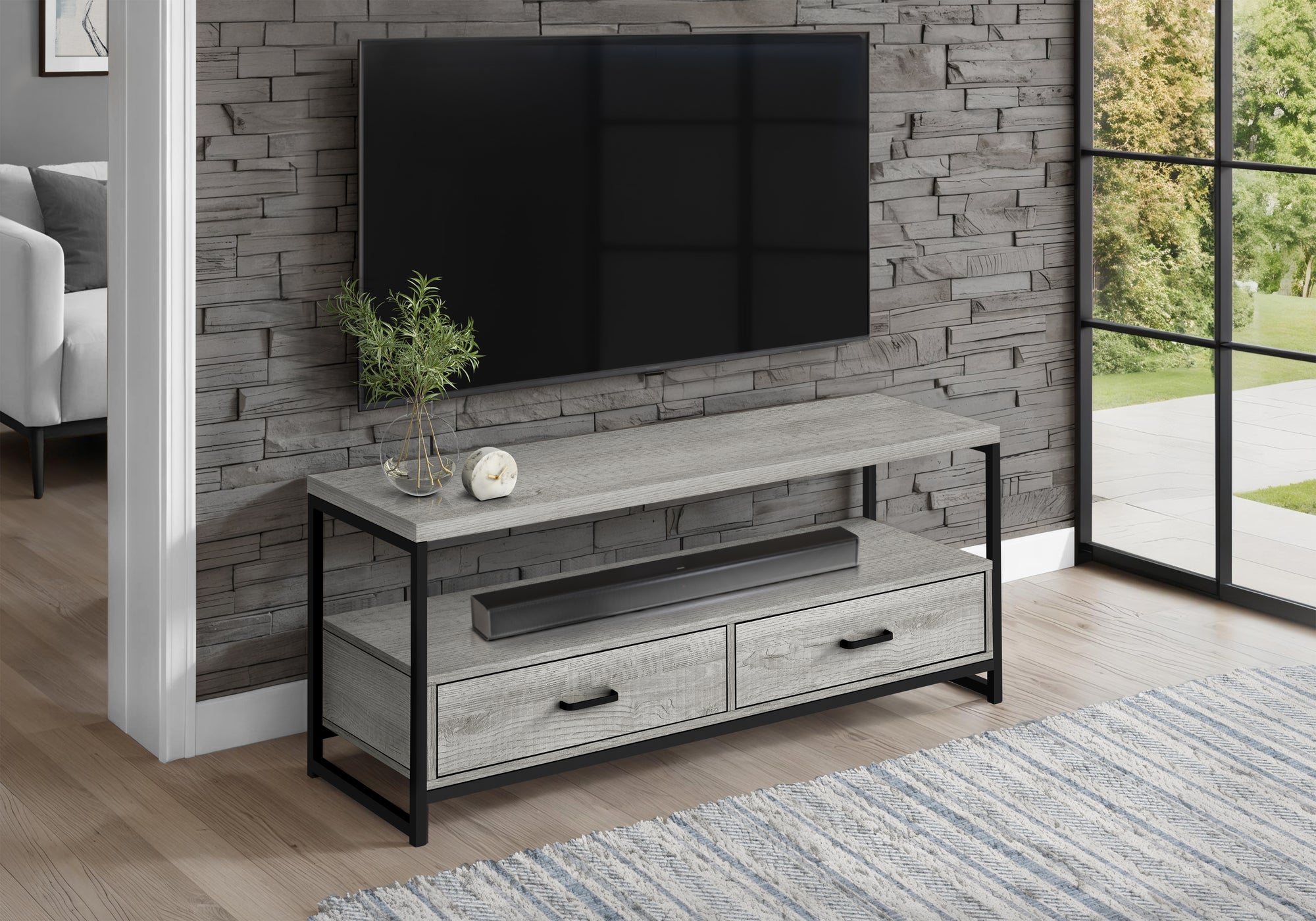 Edouard - Tv Stand 48 Inch Console Media Entertainment Center Storage Drawers