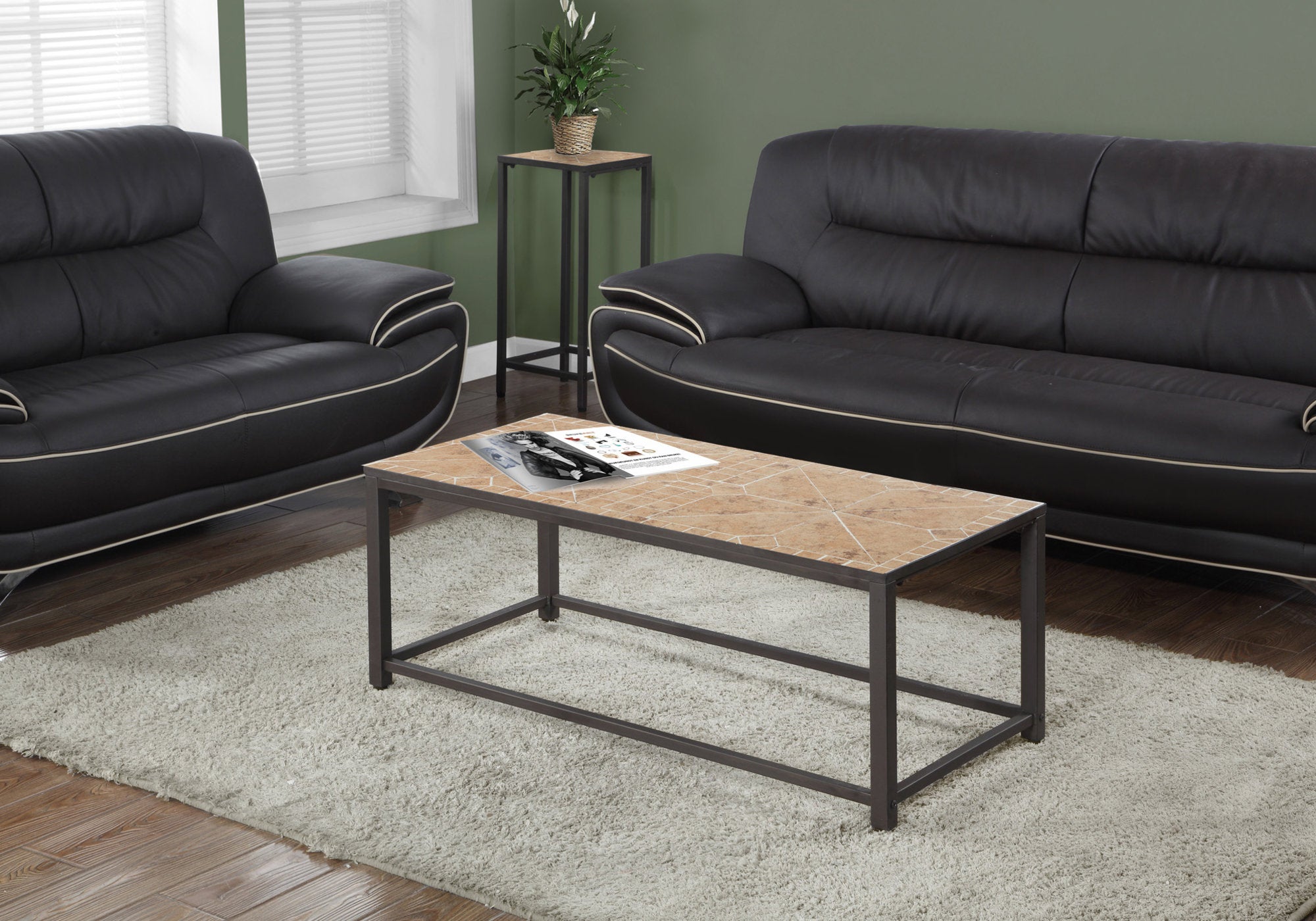 Harry - Coffee Table Accent Cocktail Rectangular Living Room 42" L Brown