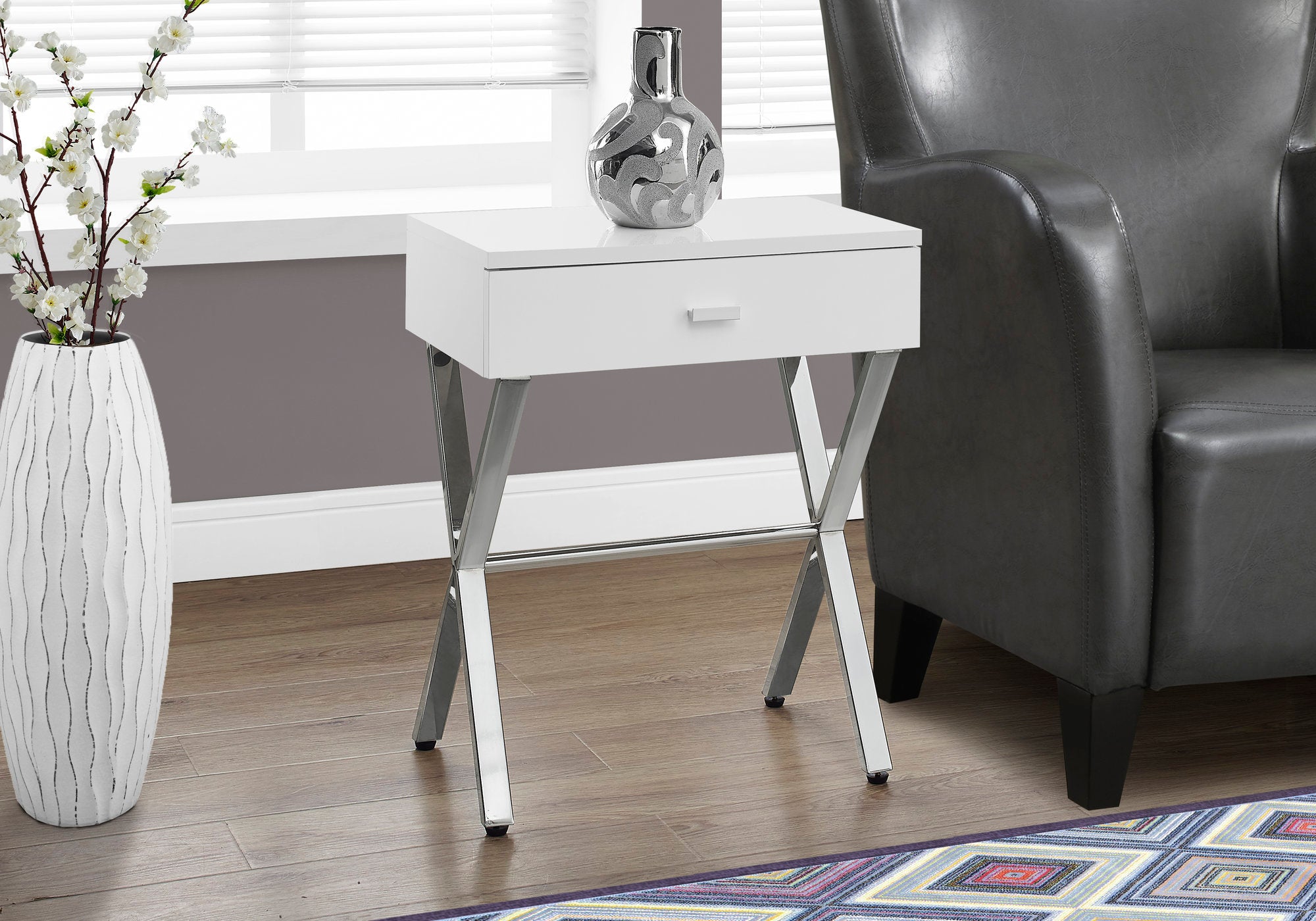 Gardner - Accent Table Side End Nightstand Lamp Storage Drawer Living Room