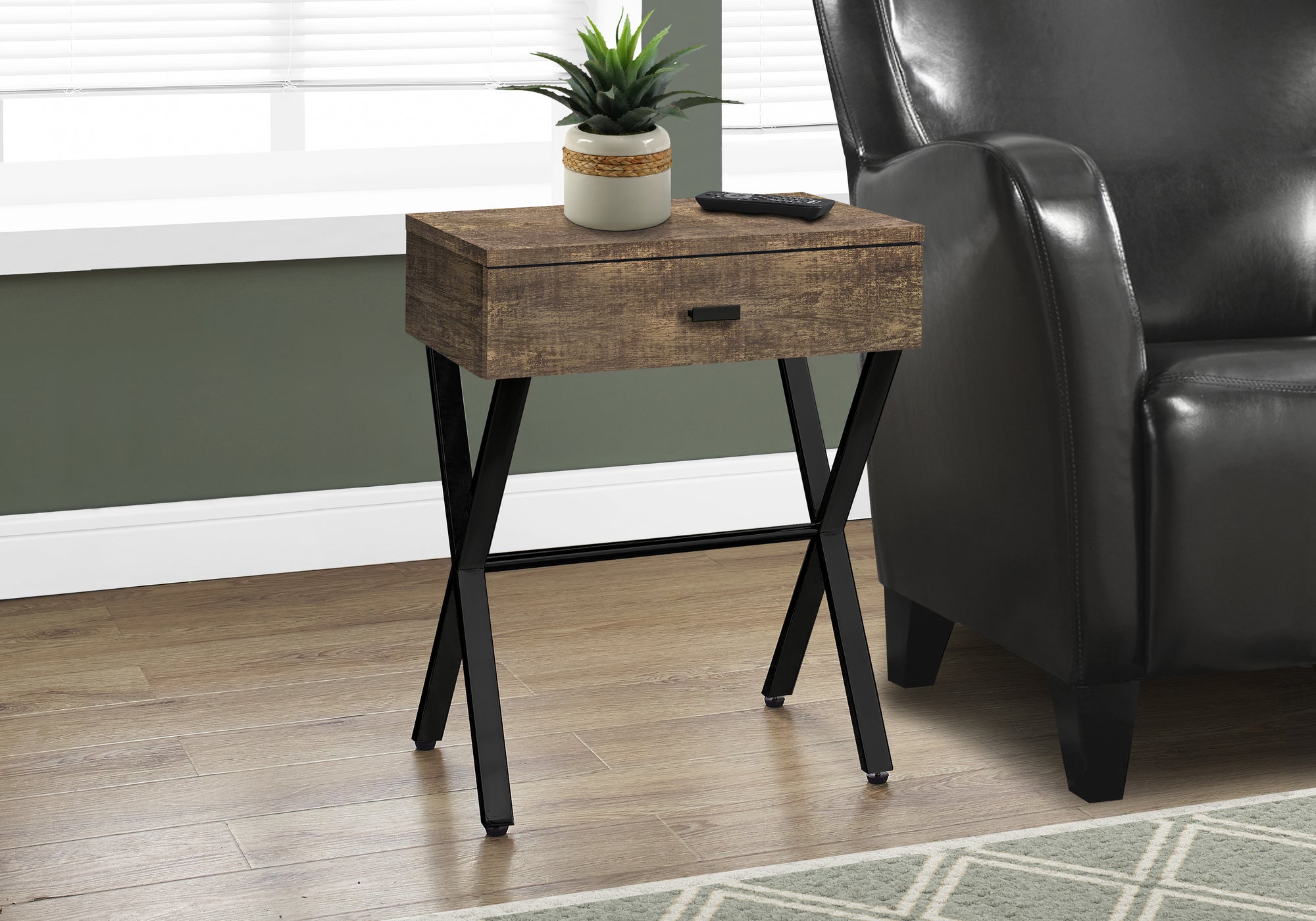 Fella - Accent Table Side End Nightstand Lamp Storage Drawer Living Room