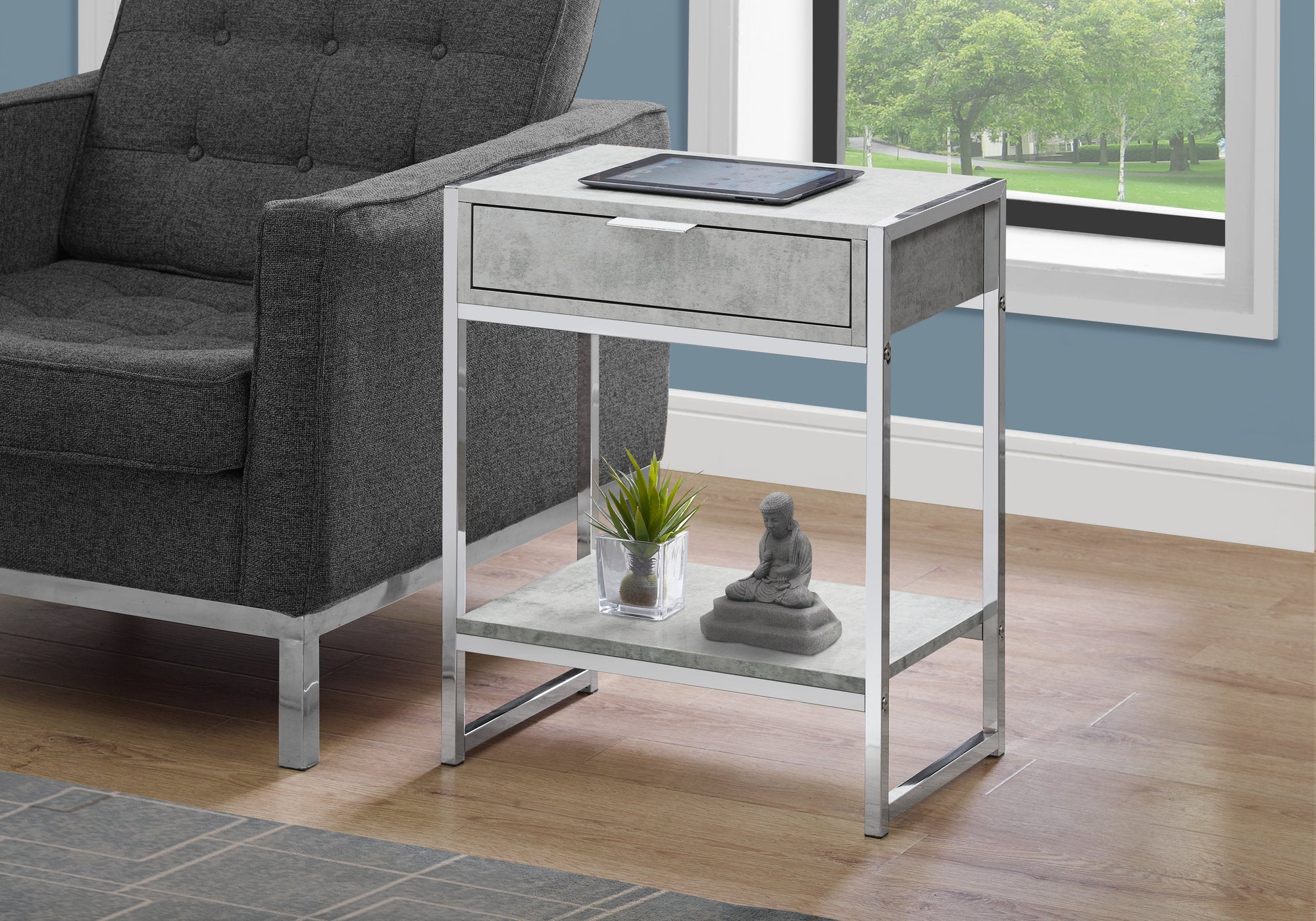 Rosie - Accent Table Side End Nightstand Lamp Storage Drawer Living Room