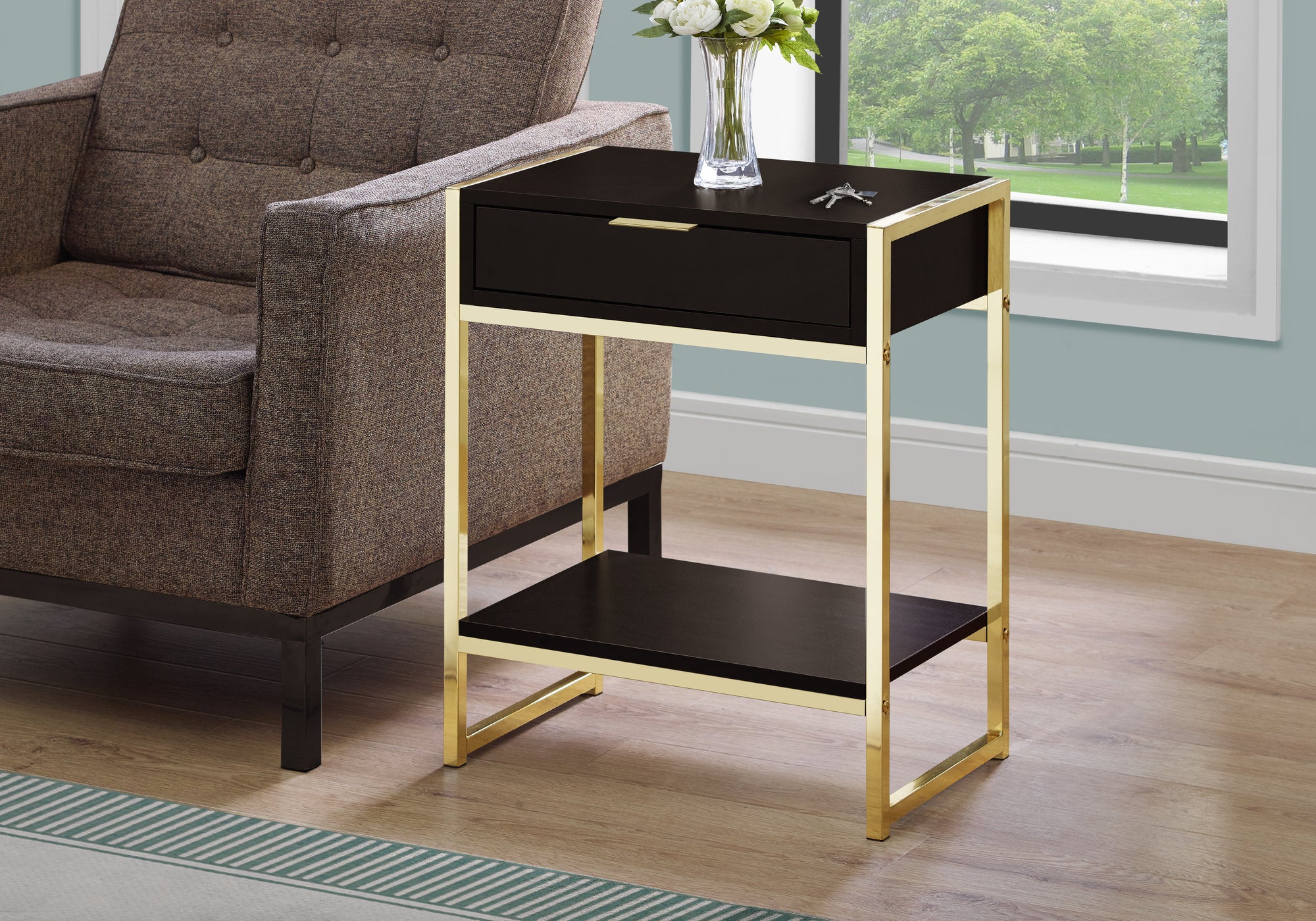 Payton - Accent Table Side End Nightstand Lamp Storage Drawer Living Room