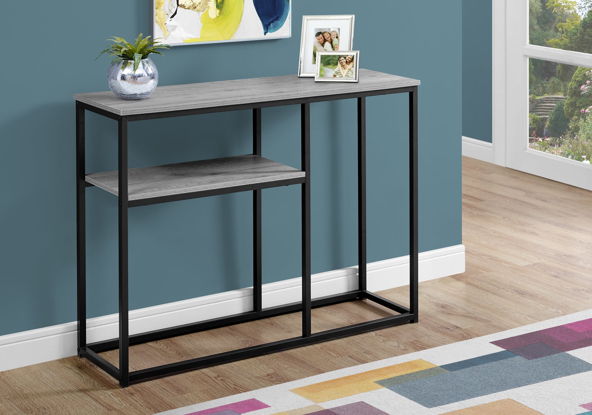 Rosine - Accent Table Console Entryway Narrow Sofa Living Room Bedroom Grey