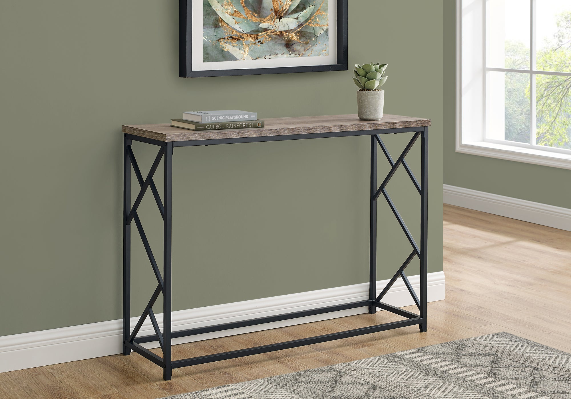 Annetha - Accent Table Console Entryway Narrow Sofa Living Room Bedroom Brown