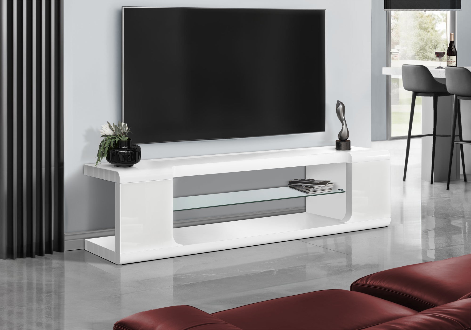 Eline - Tv Stand 60 Inch Console Media Entertainment Center Storage Shelves