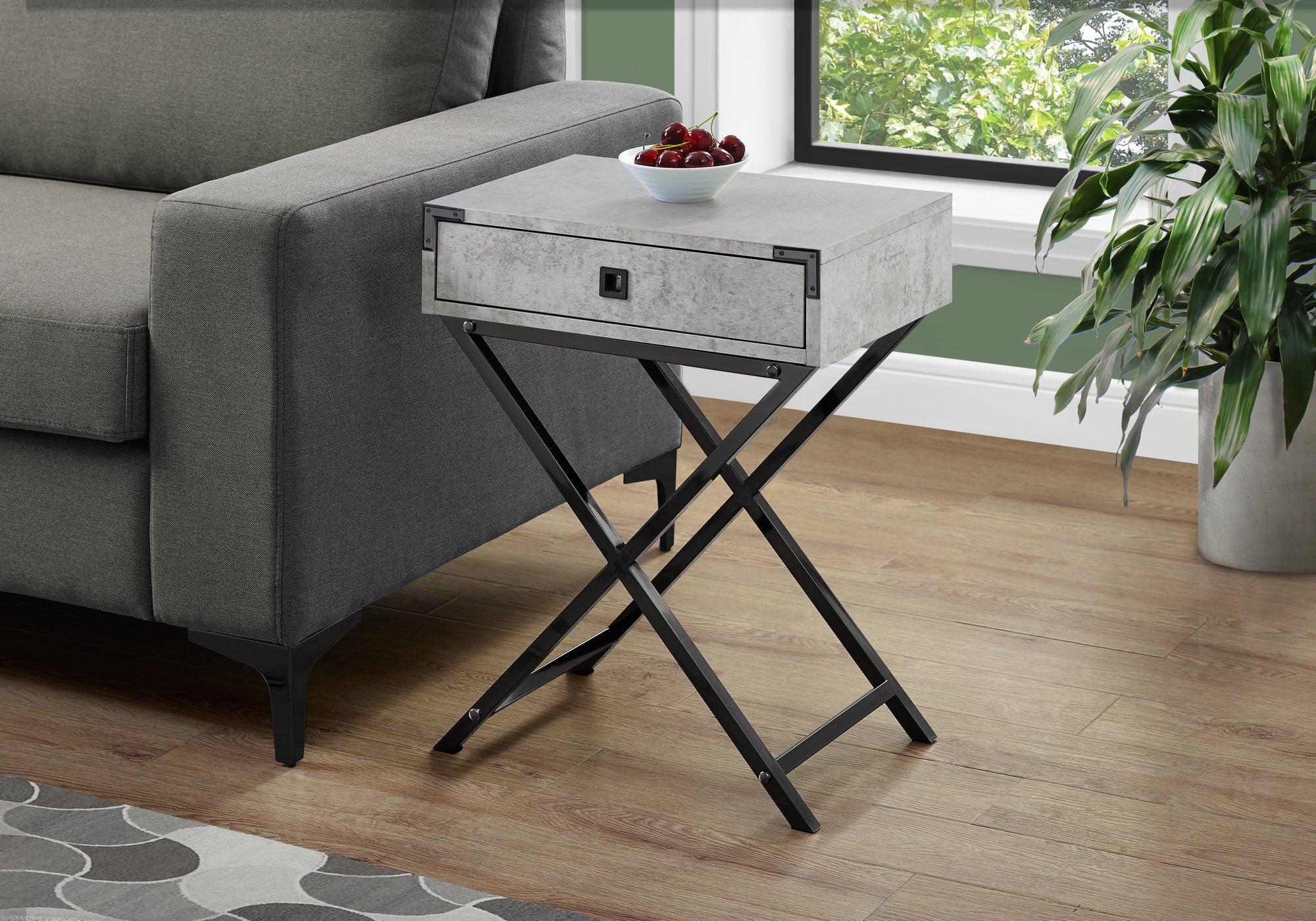 Aurelie - Accent Table Side End Nightstand Lamp Storage Drawer Living Room