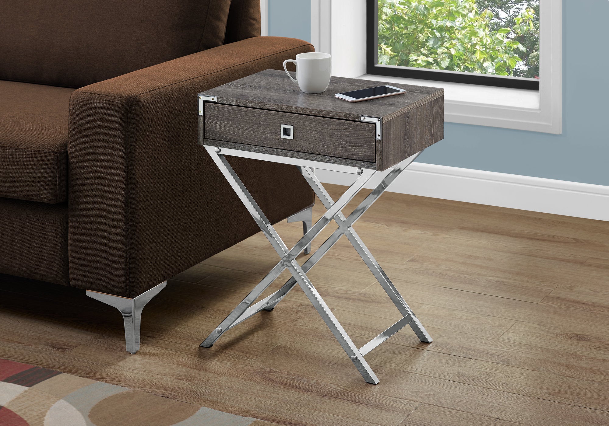 Raurey - Accent Table Side End Nightstand Lamp Storage Drawer Living Room