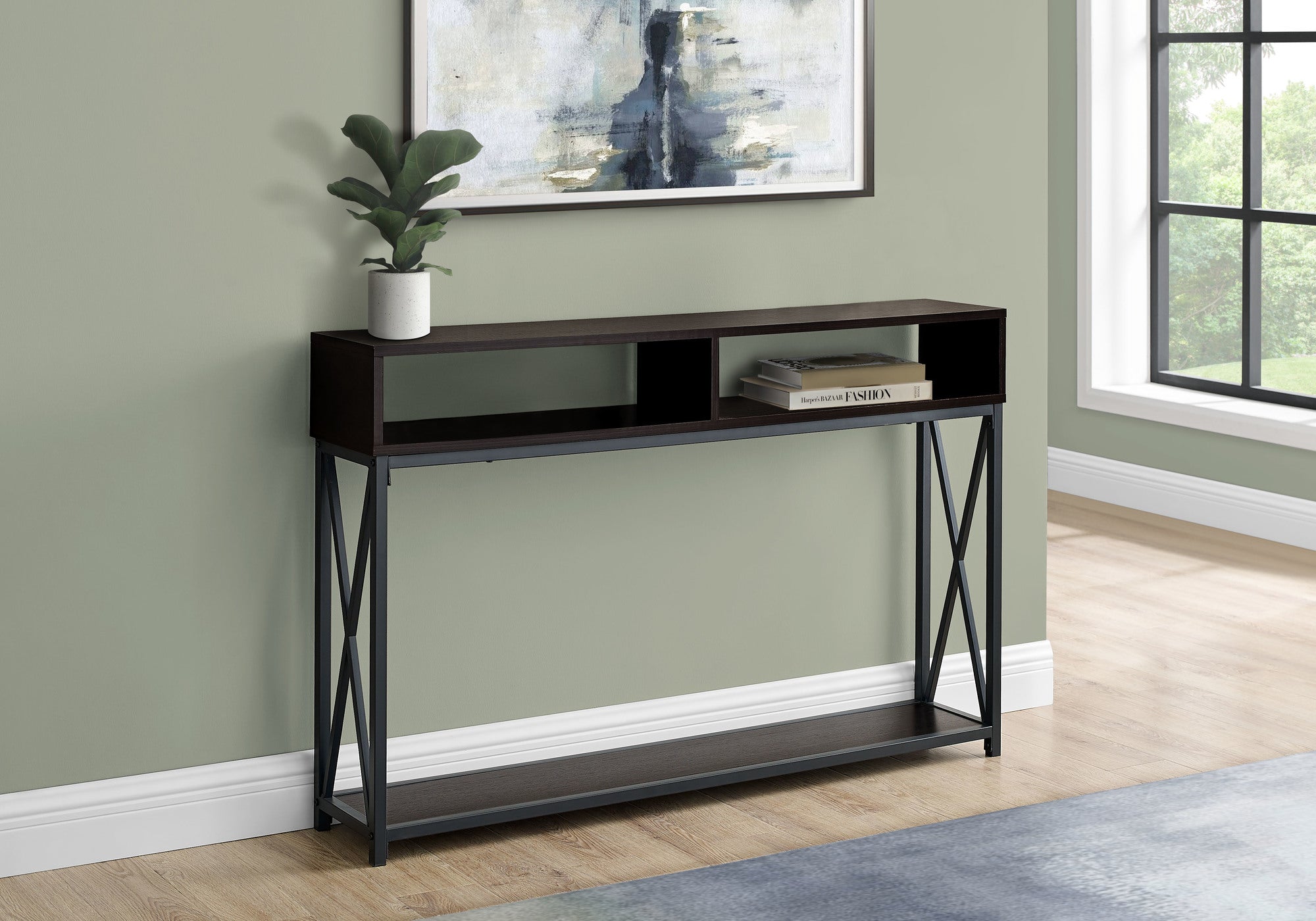 Chandelle - Accent Table Console Entryway Narrow Sofa Living Room Bedroom Brown