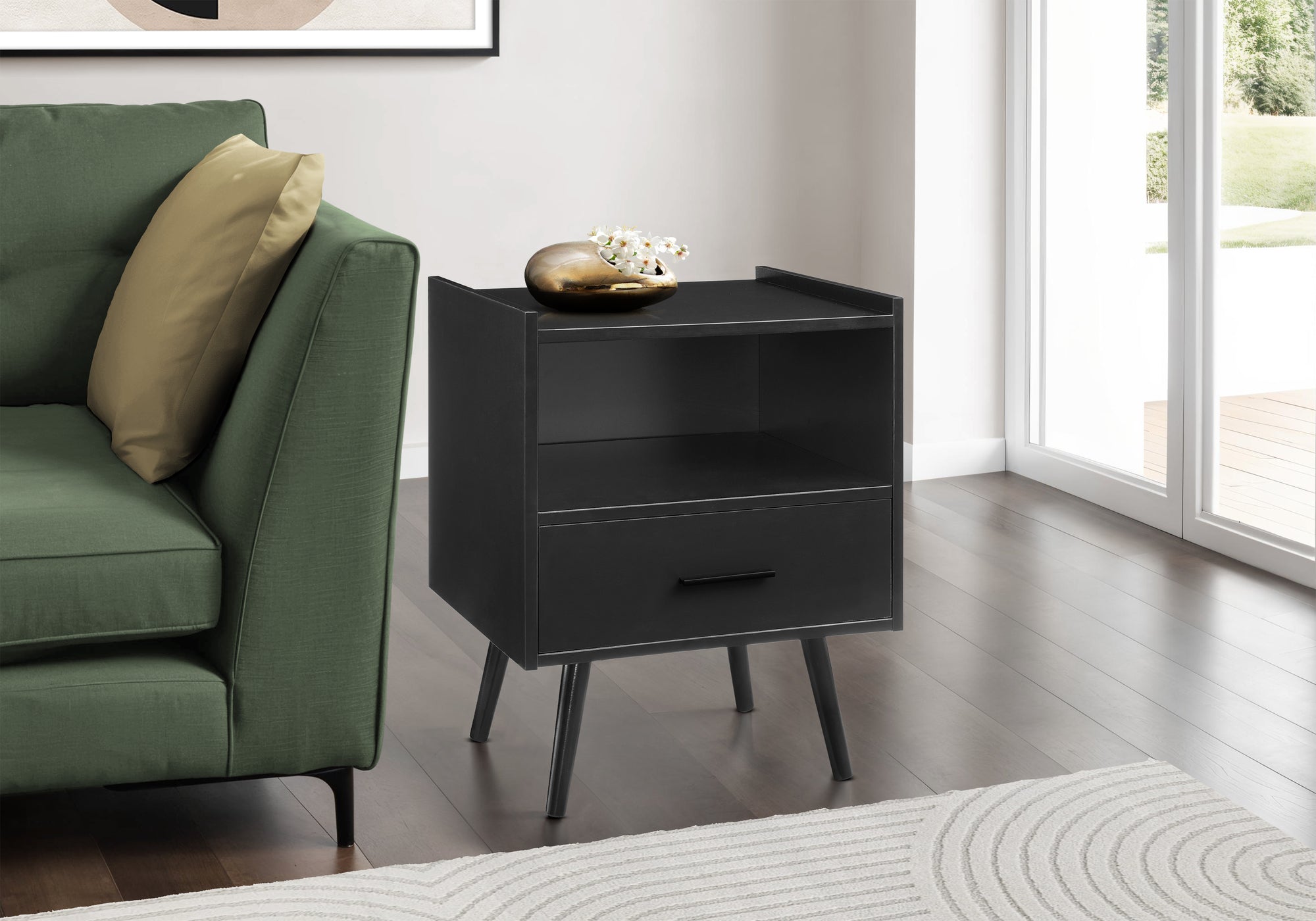 Tova - Accent Table Side Table End Storage Drawer Nightstand Bedroom Living