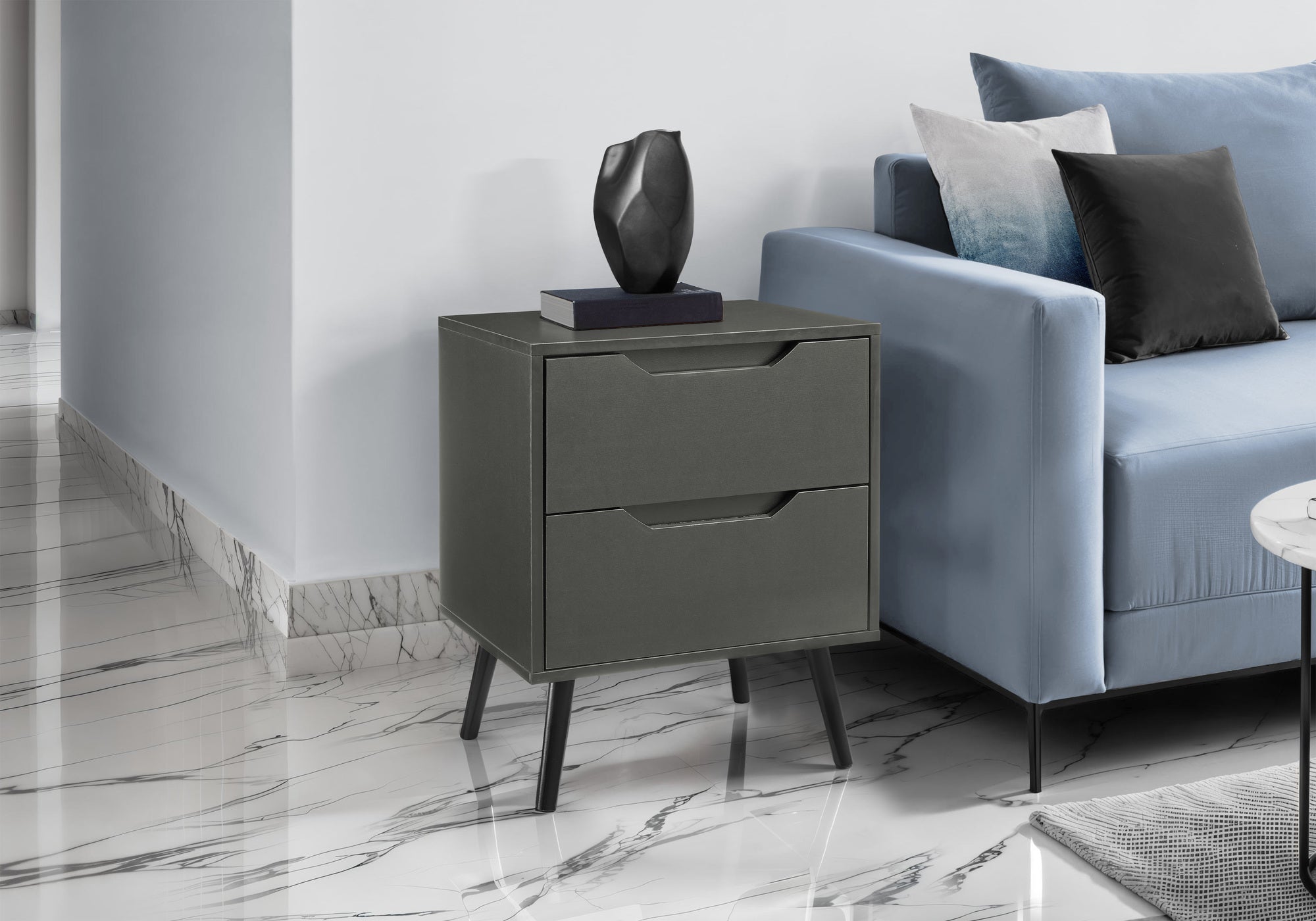 Valeria - Accent Table Side Table End Storage Drawer Nightstand Bedroom Living