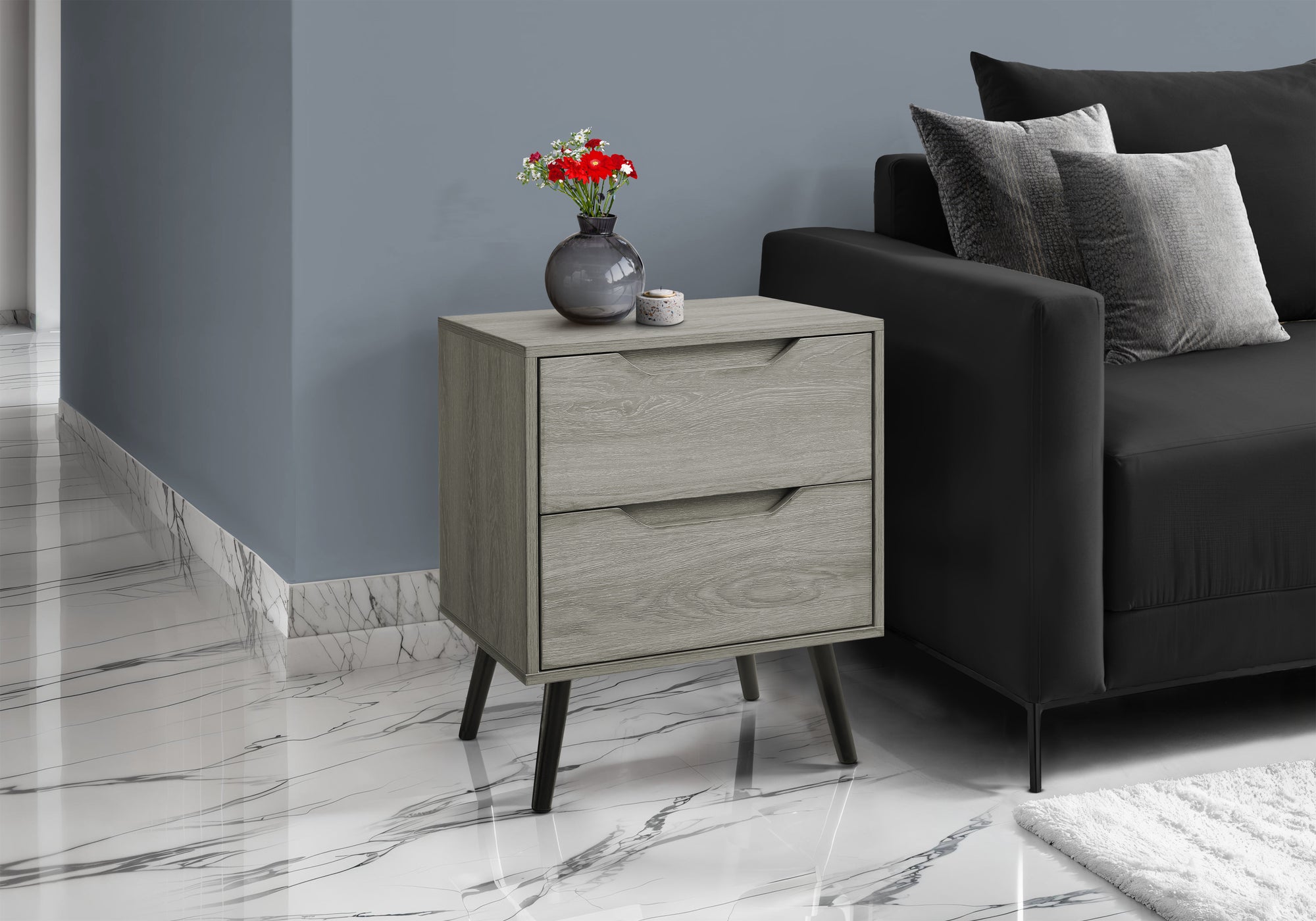 Lauro - Accent Table Side Table End Storage Drawer Nightstand Bedroom Living