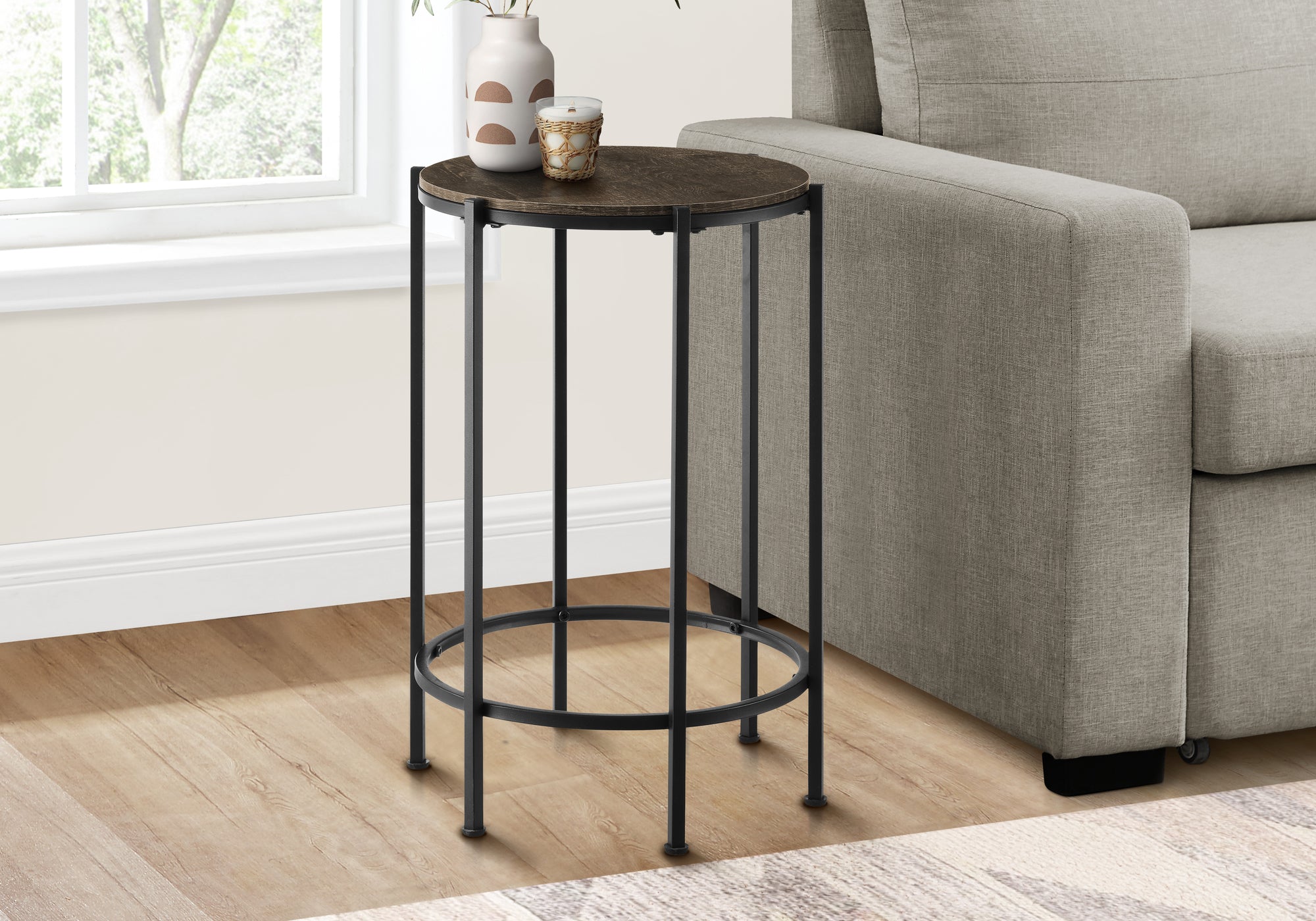 Melle - Accent Table End Round Side Table Small Lamp Living Room