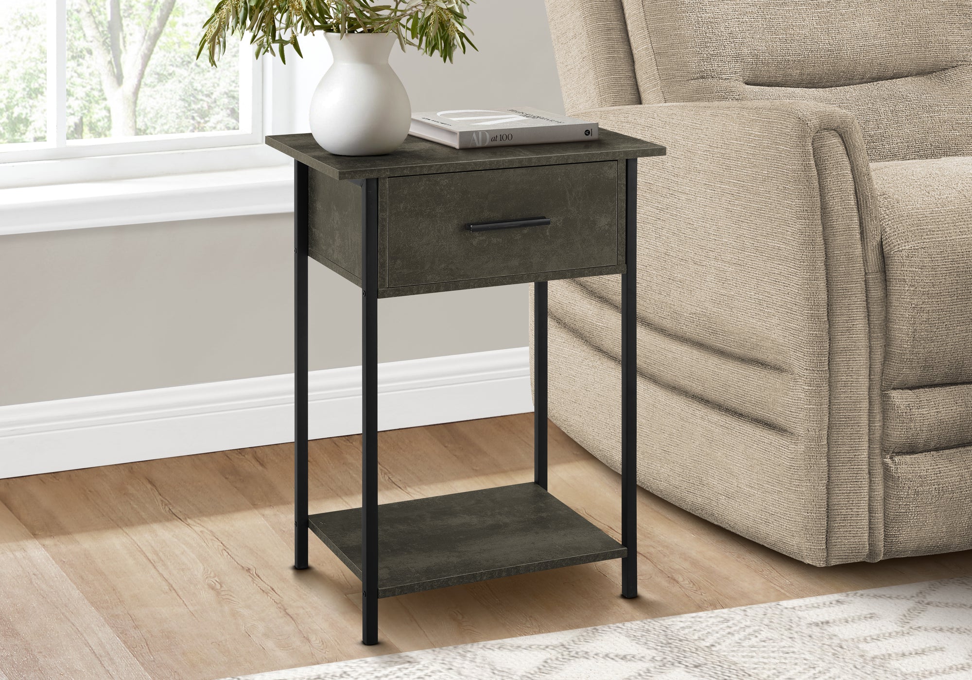 Salome - Accent Table 2 Tier End Lamp Living Room Side Table