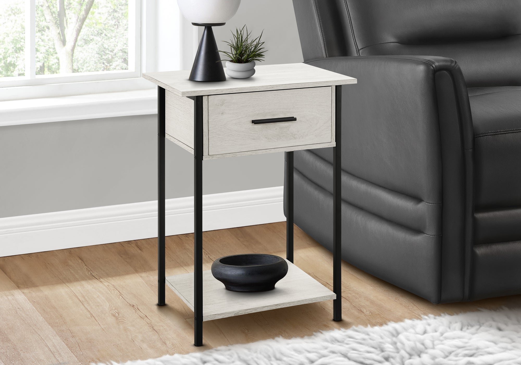 Mailene - Accent Table 2 Tier End Lamp Living Room Side Table