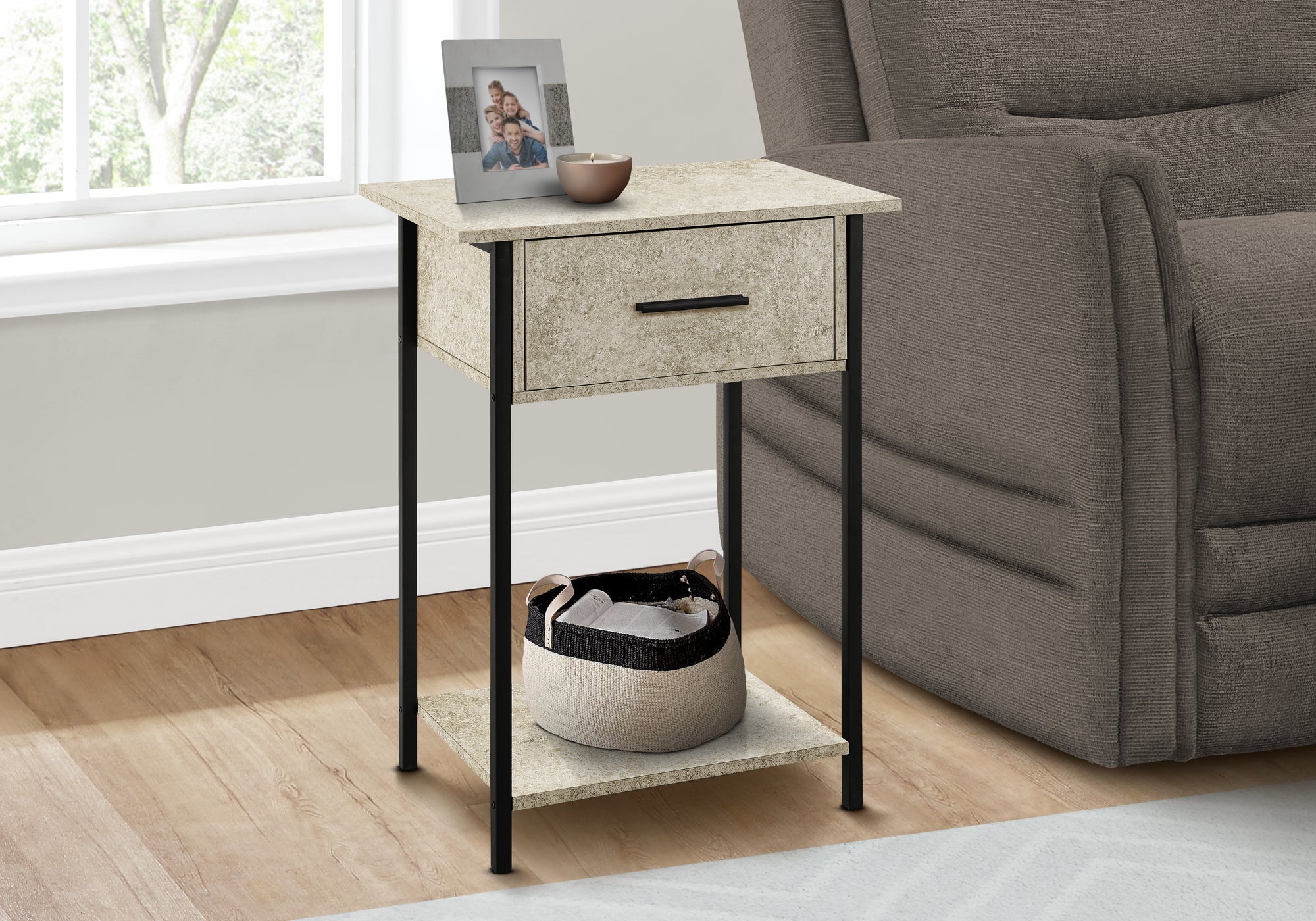 Sarine - Accent Table 2 Tier End Lamp Living Room Side Table
