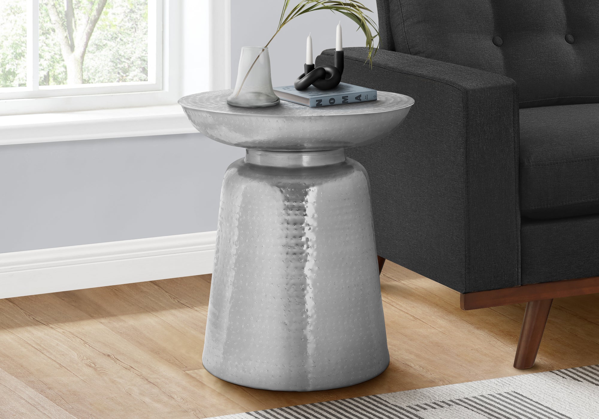 Romy - Accent Table Drum Side End Nightstand Lamp Living Room Bedroom